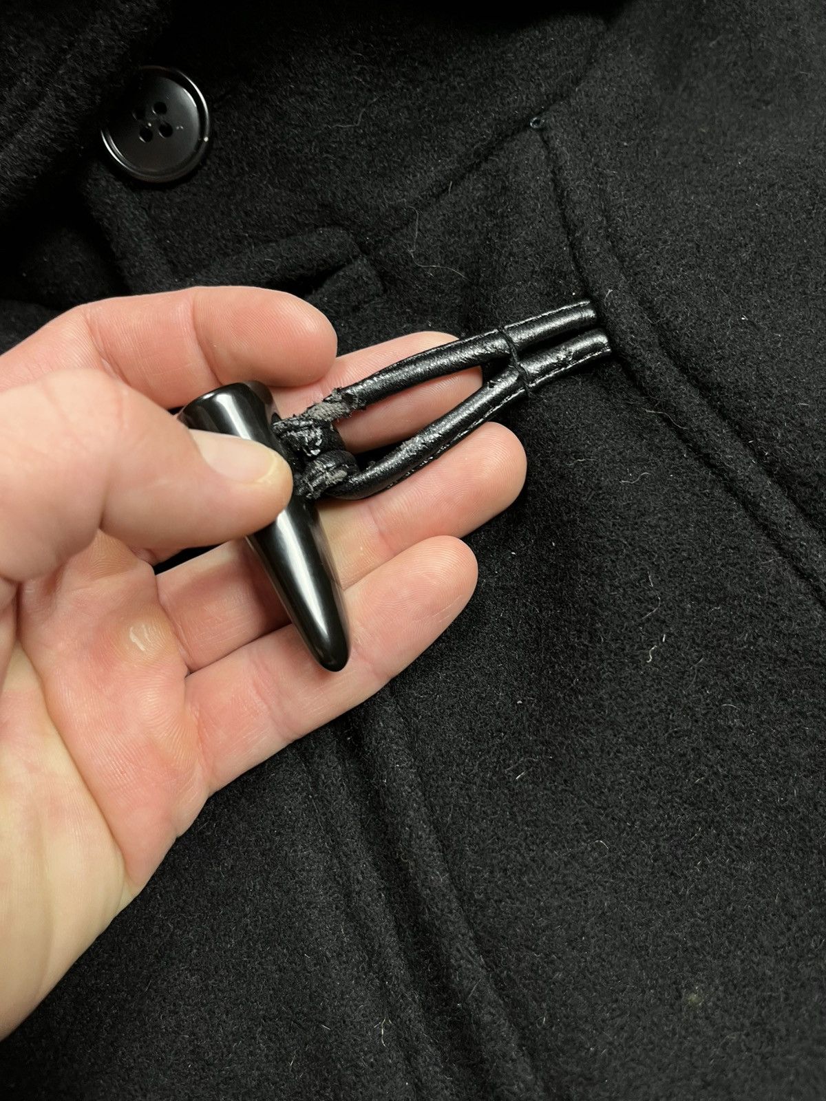 Other Calvin Max Calvin Wool Duffle Coat Black Size 56 Size US XL / EU 56 / 4 - 4 Thumbnail