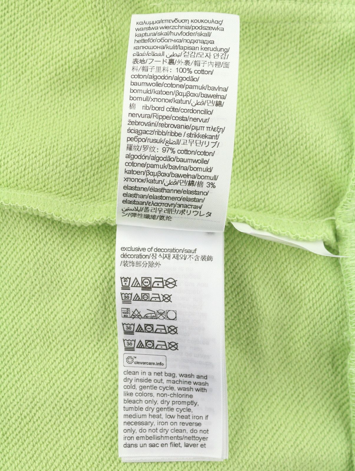 Calvin Klein S Jaded Green Logo Pullover Hoodie 87442 Size US S / EU 44-46 / 1 - 7 Thumbnail
