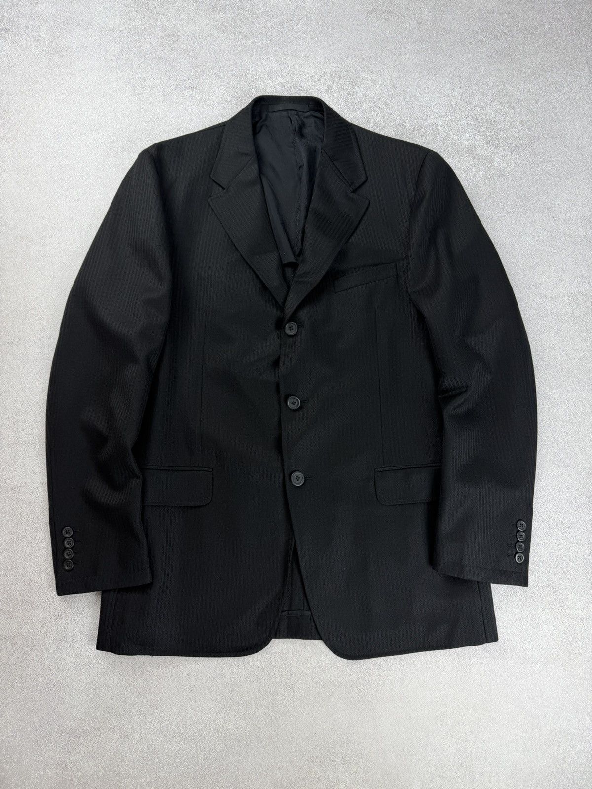 Versace Versace Vintage Men’s Suit Wool Black Size 52R Size 42R - 2 Thumbnail