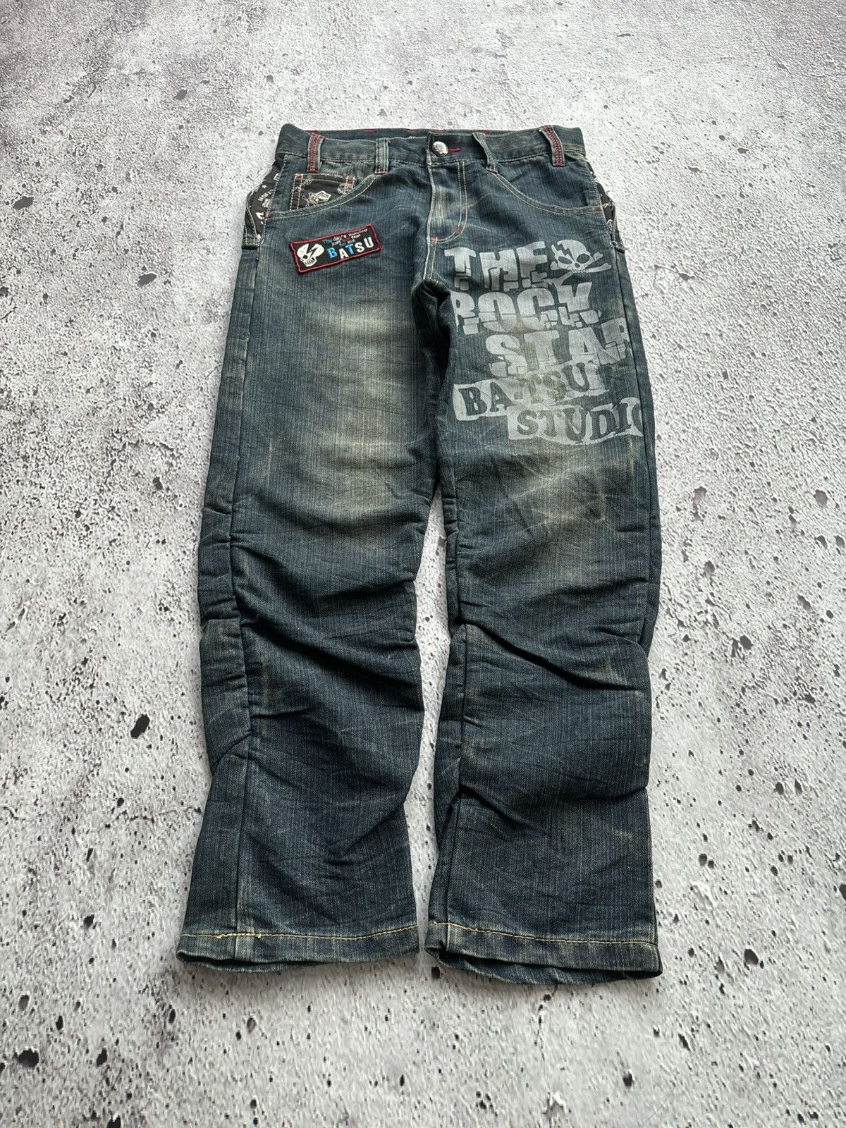 Hysteric Glamour Y2k Ba-tsu studio Skull Punk style Jeans Size US 28 / EU 44 - 1 Thumbnail