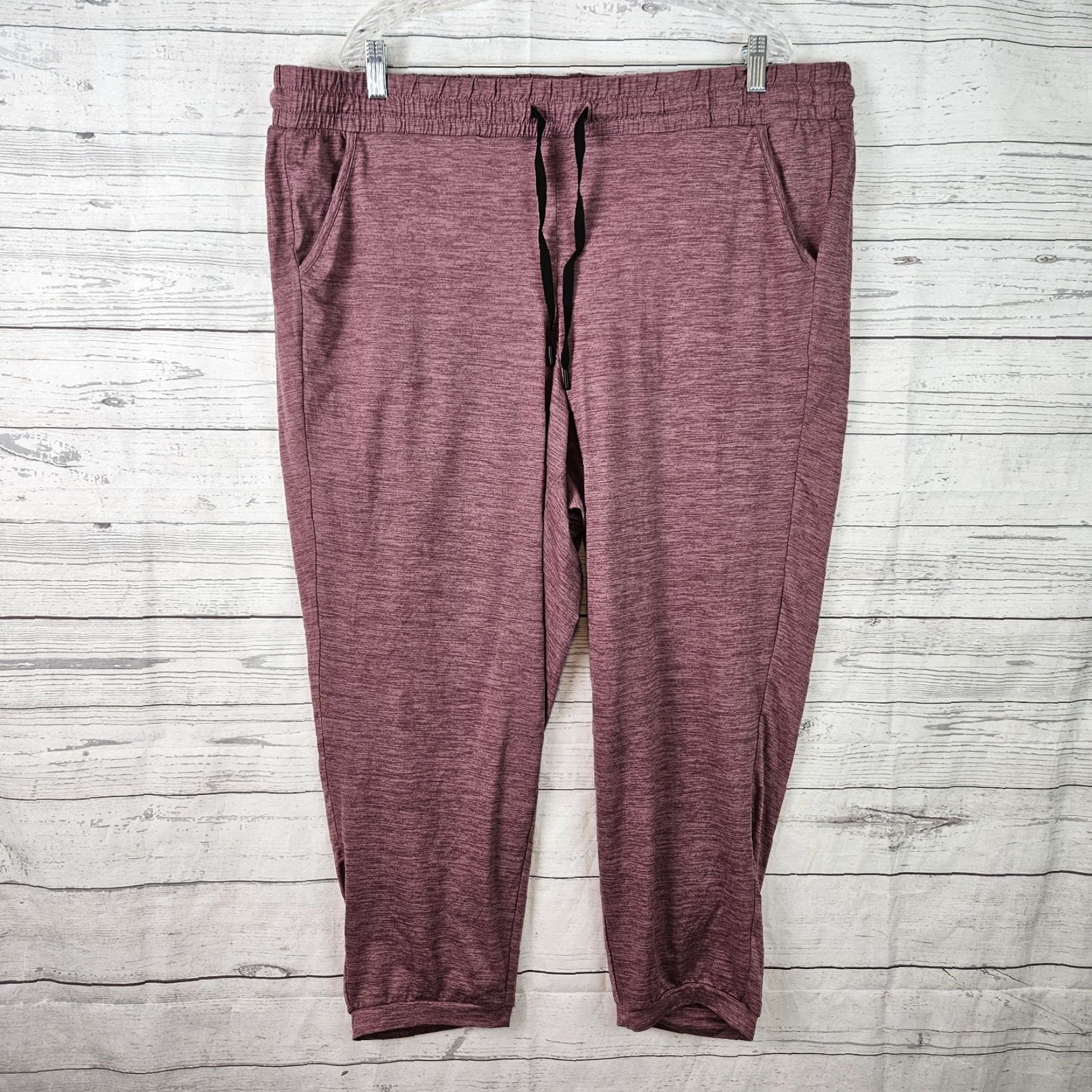 Torrid Torrid Womens Jogger Pants Activewear Size 3X Pink Rose Relaxed Pockets High Rise Drawstring Size 40" / US 18 - 2 Thumbnail