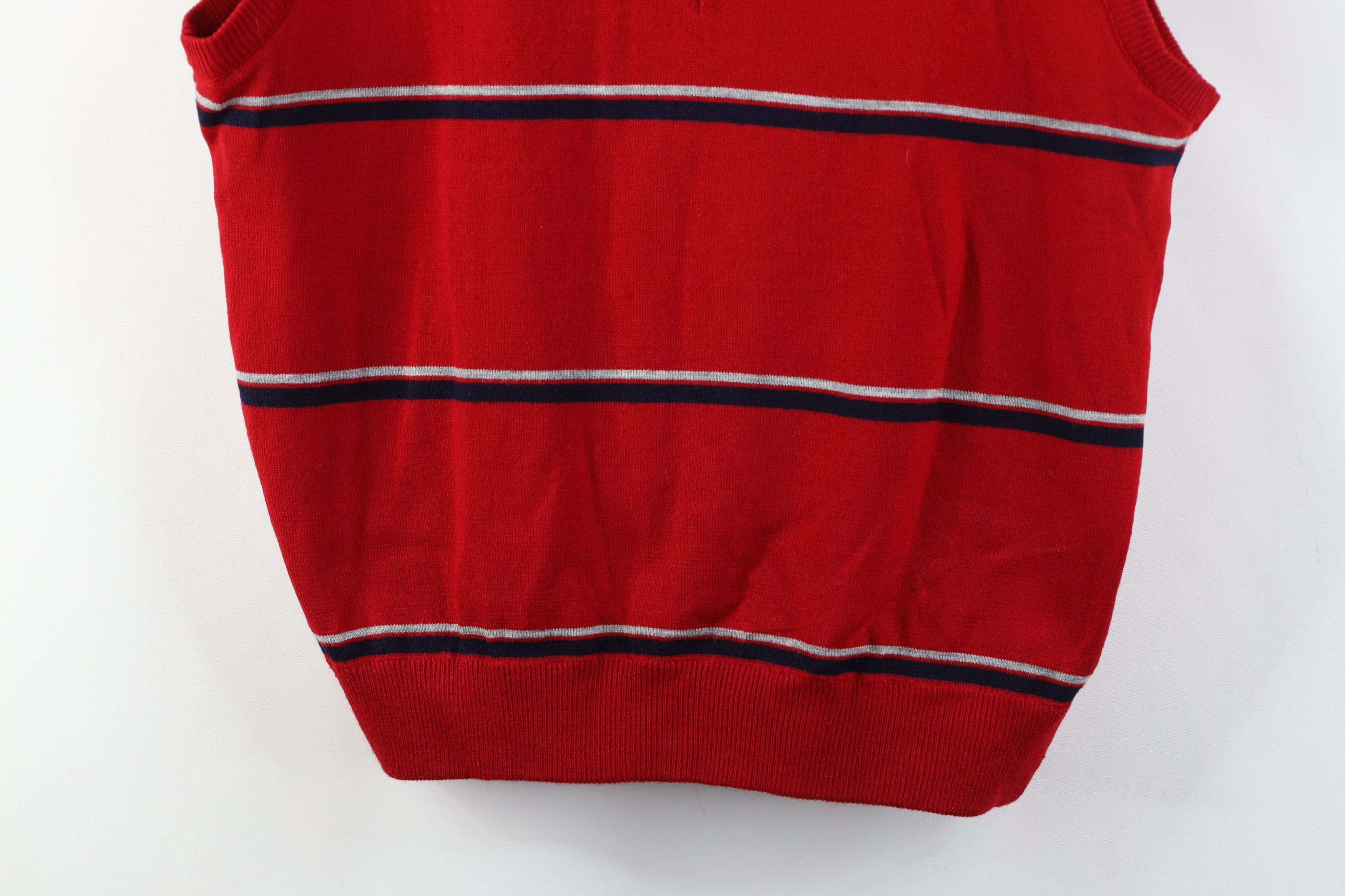 Vintage Vintage 70s Streetwear Knit Striped V-Neck Sweater Vest Size S / US 4 / IT 40 - 3 Thumbnail