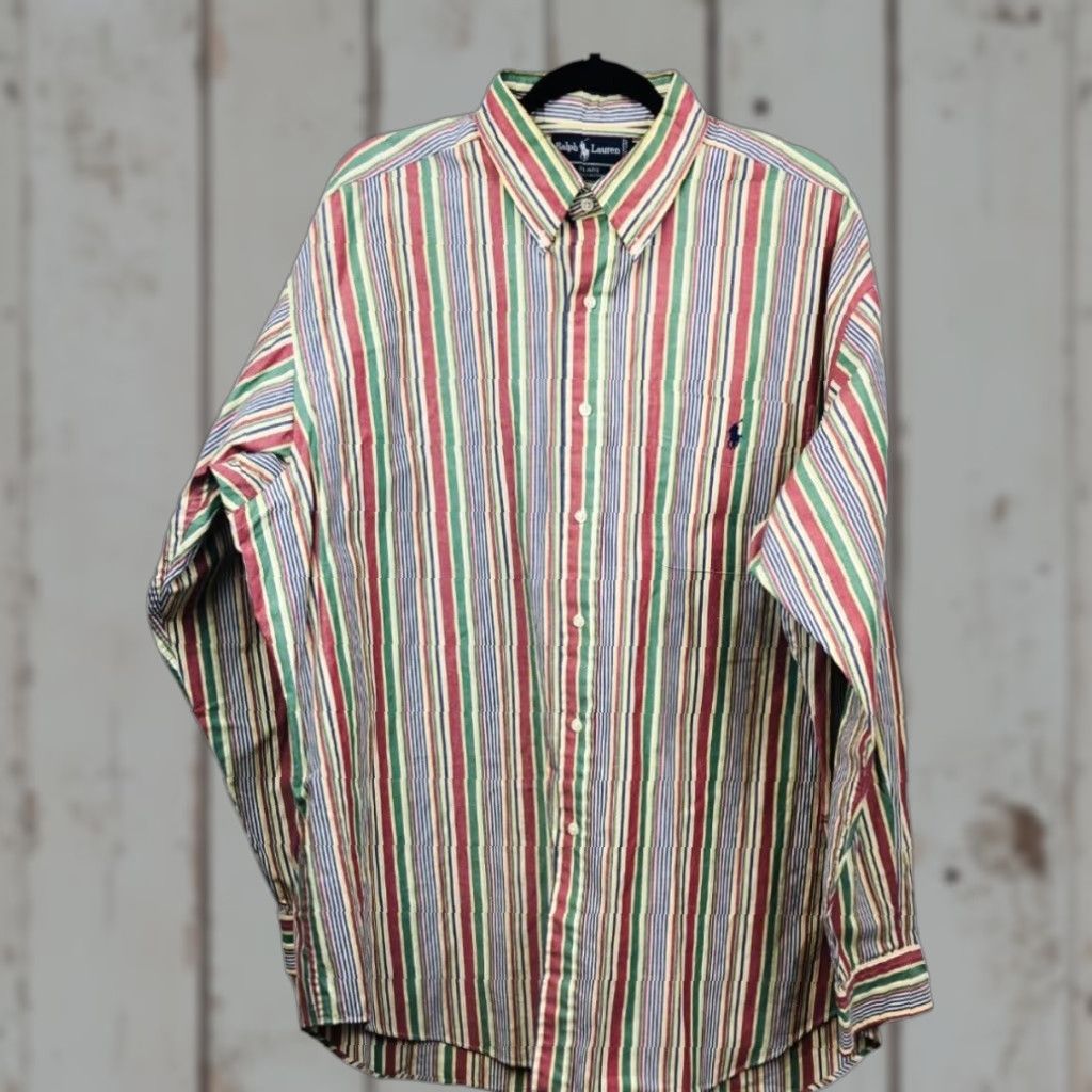 Ralph Lauren Long Sleeve Button Down Striped Shirt Men's XL / eaa469329