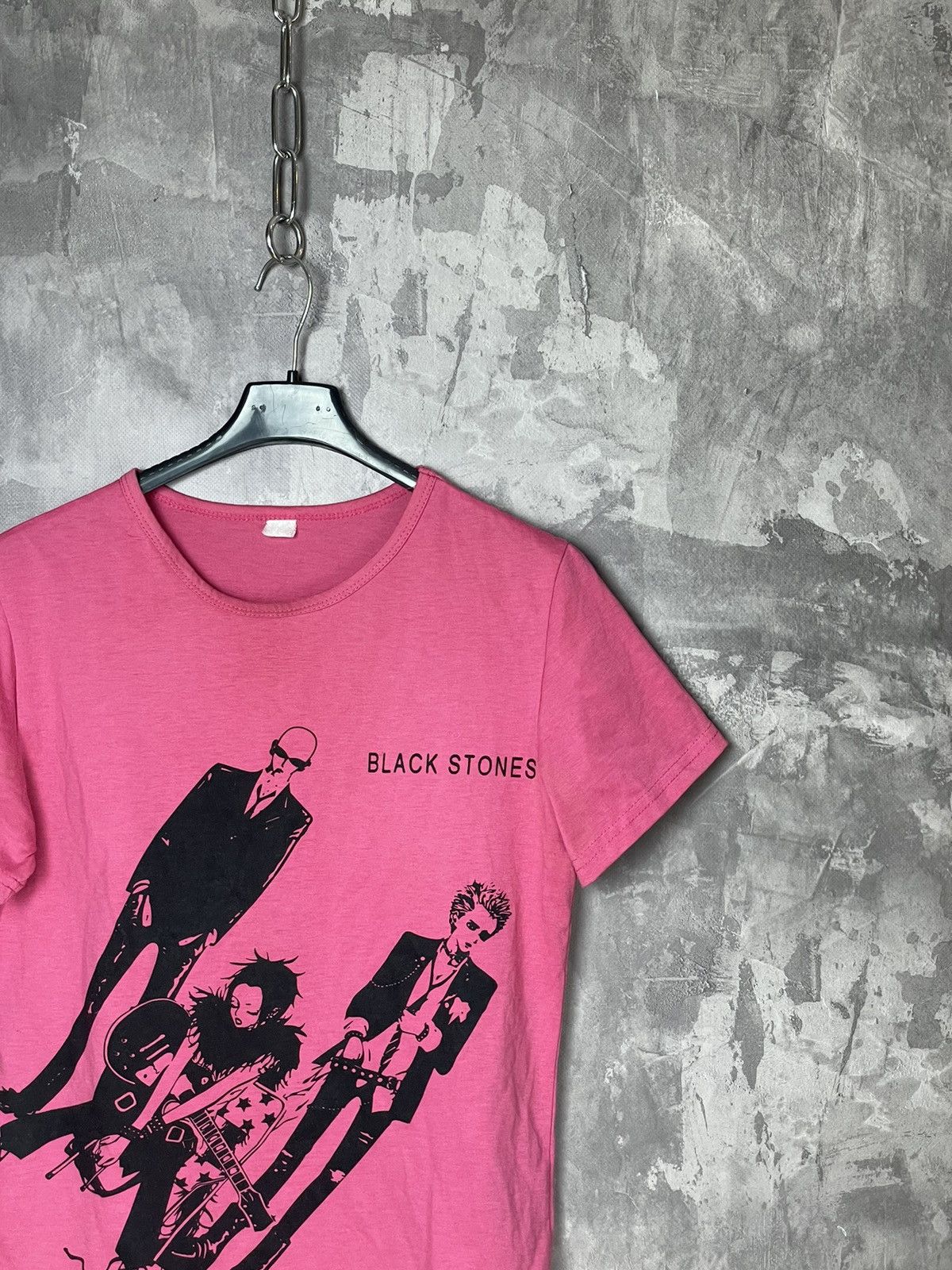 Band Tees × Vintage Black Stones Vintage Y2K Pink T shirt Hysteric Style Size S / US 4 / IT 40 - 4 Thumbnail