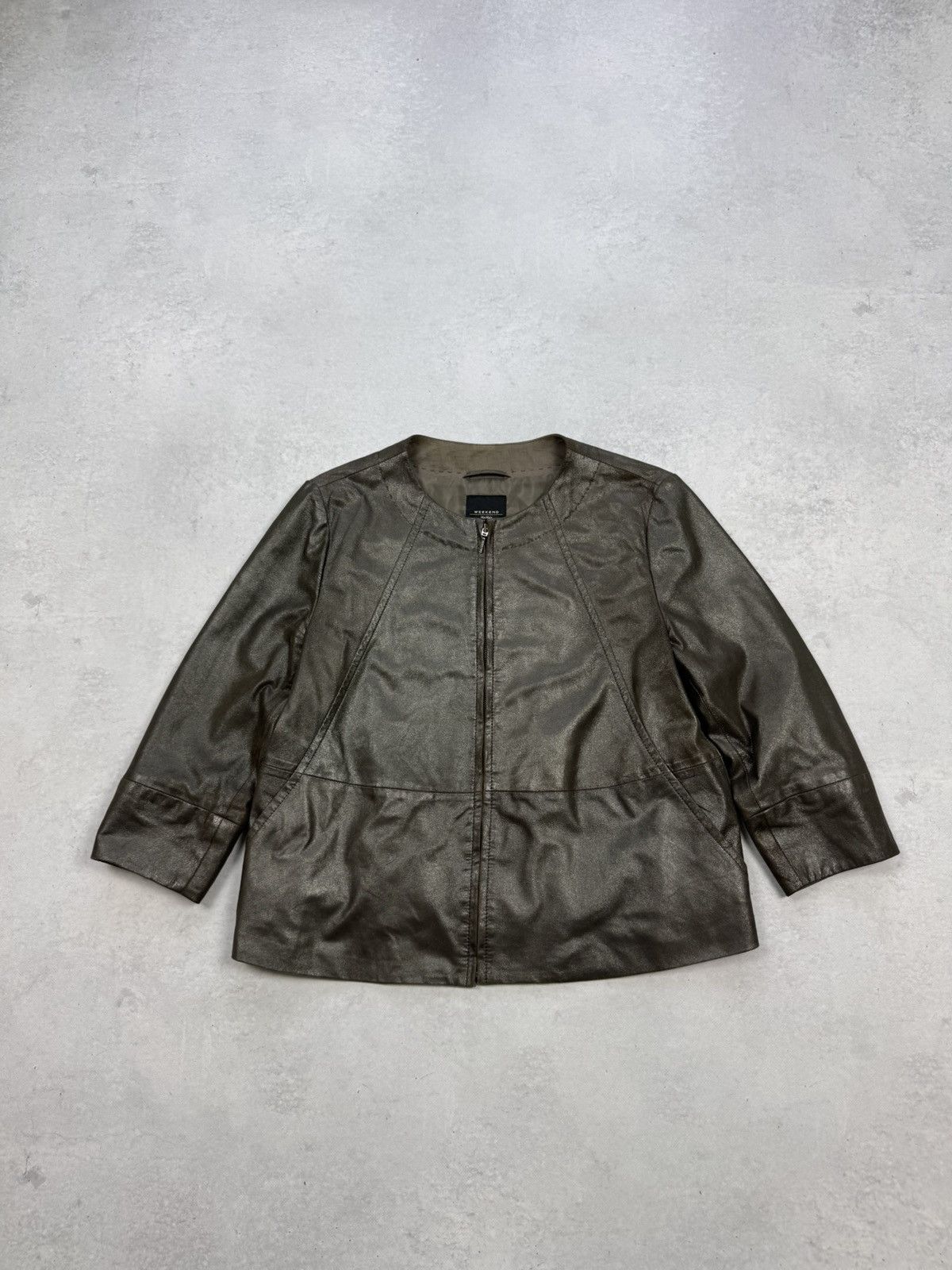Weekend Max Mara Weekend Max Mara Leather Jacket Size XL / US 12-14 / IT 48-50 - 1 Thumbnail