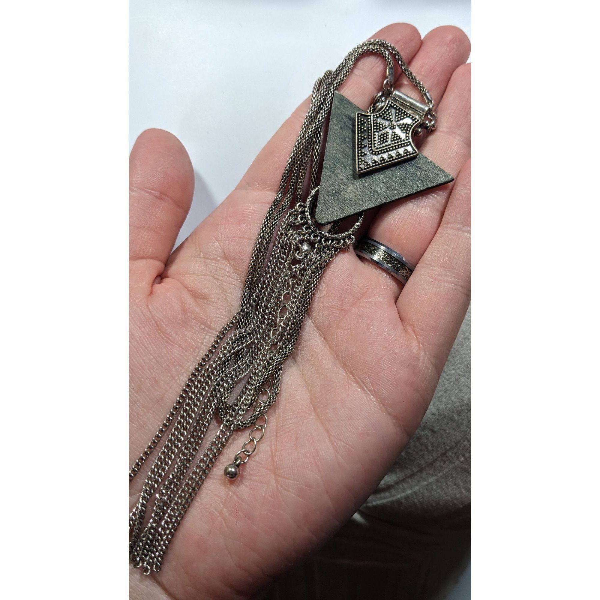 Other Southwestern Arrow And Chain Tassel Wood And Metal Necklace Size ONE SIZE - 6 Thumbnail