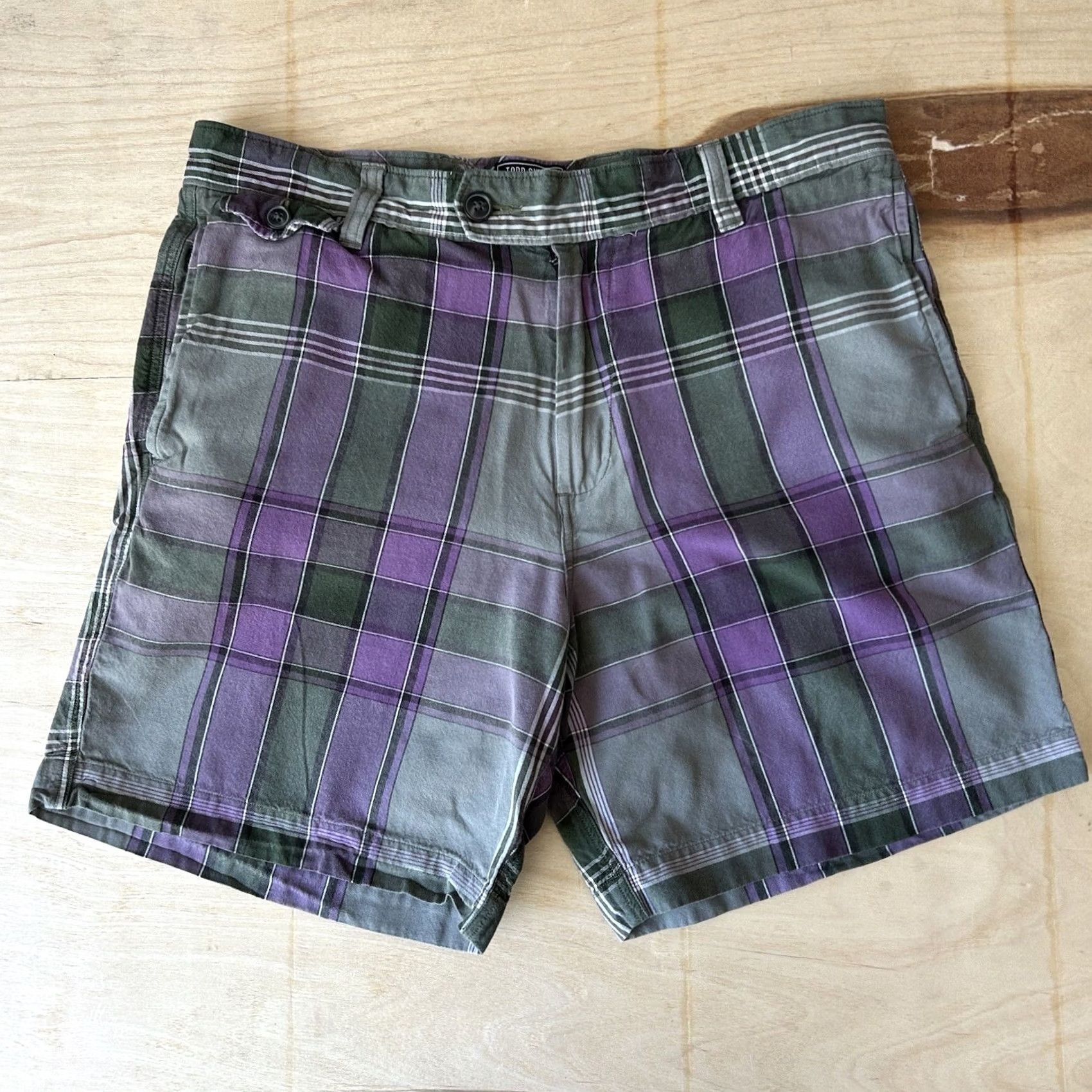 Todd Snyder Todd Snyder Hudson New York Purple Plaid Short Men’s 32x6 Size US 32 / EU 48 - 2 Thumbnail