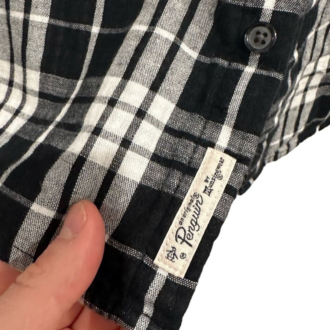 Original Penguin Original Penguin Cotton Slim-Fit Plaid Button Down Shirt Size US S / EU 44-46 / 1 - 6 Thumbnail