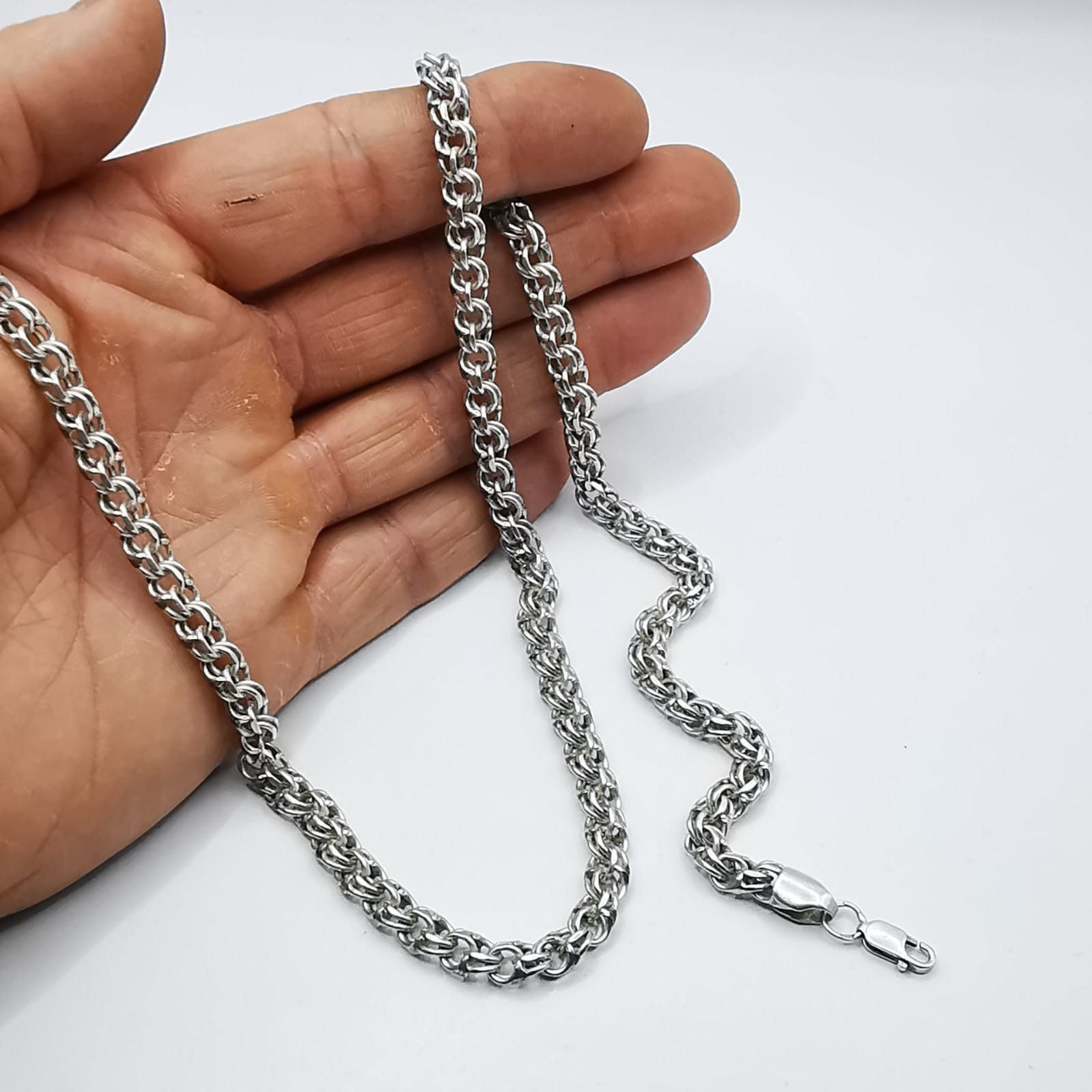 Sterling Silver Vintage Chain, 925 Sterling Silver, Signed 42.39g Size ONE SIZE - 3 Thumbnail