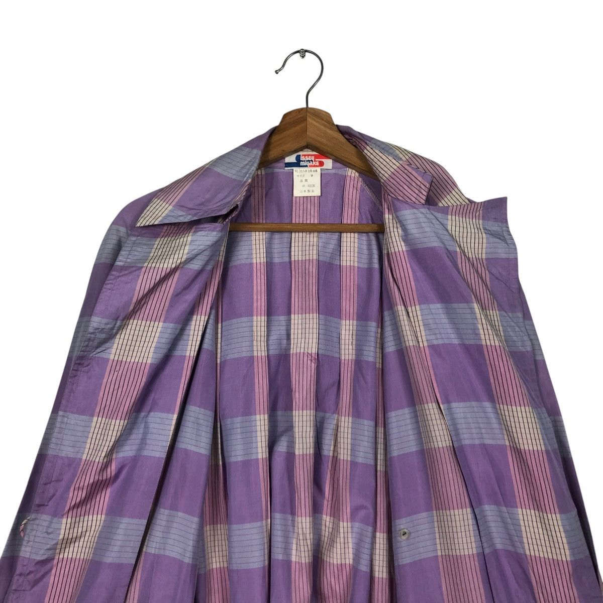 Issey Miyake 🔥VINTAGE 70’s ISSEY MIYAKE LONG JACKET TARTAN DESIGN RUNWAY Size US M / EU 48-50 / 2 - 14 Thumbnail