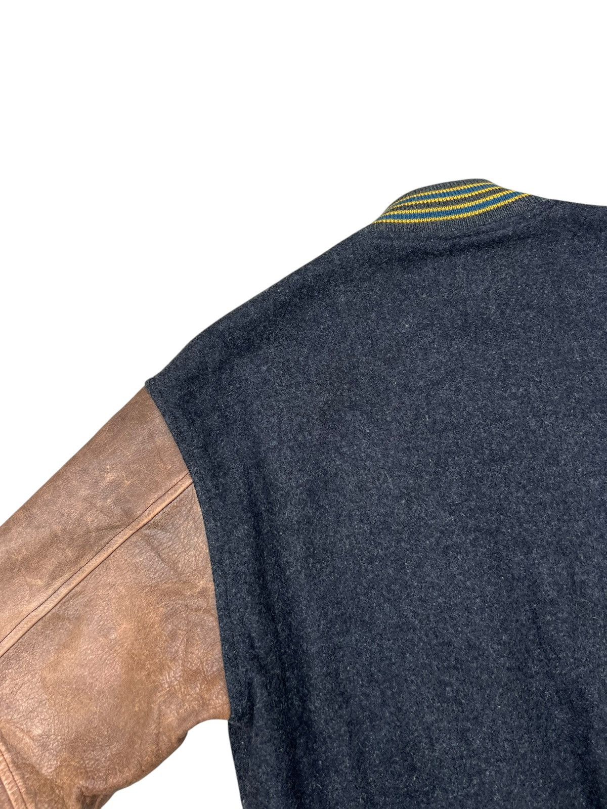 O'Neill Vintage 90s O’Neill Sun Shower Wool Leather Varsity Jacket Size US L / EU 52-54 / 3 - 19 Thumbnail