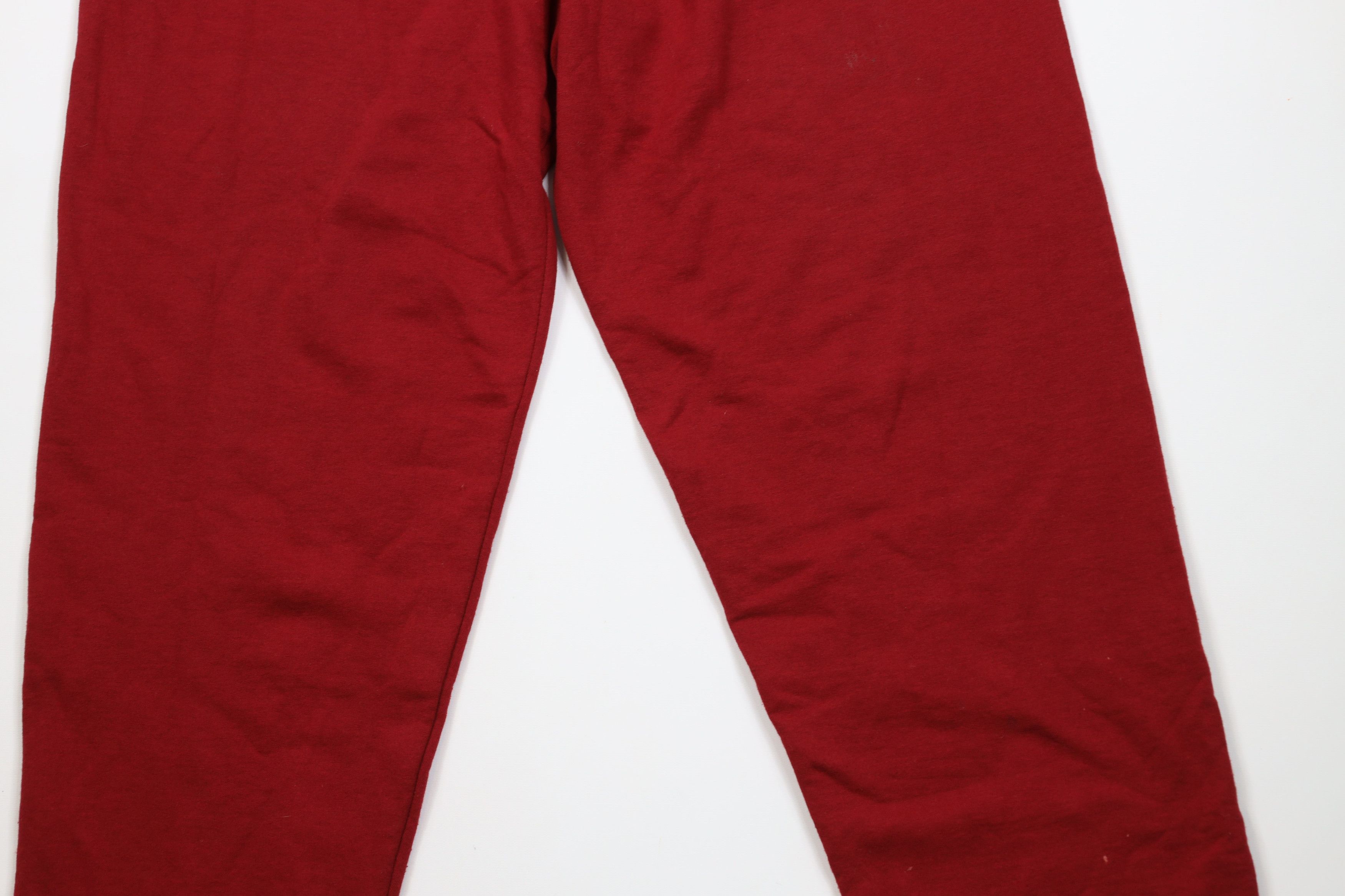 Vintage Vintage 90s Streetwear Blank Sweatpants Joggers Pants Red Size US 36 / EU 52 - 3 Thumbnail