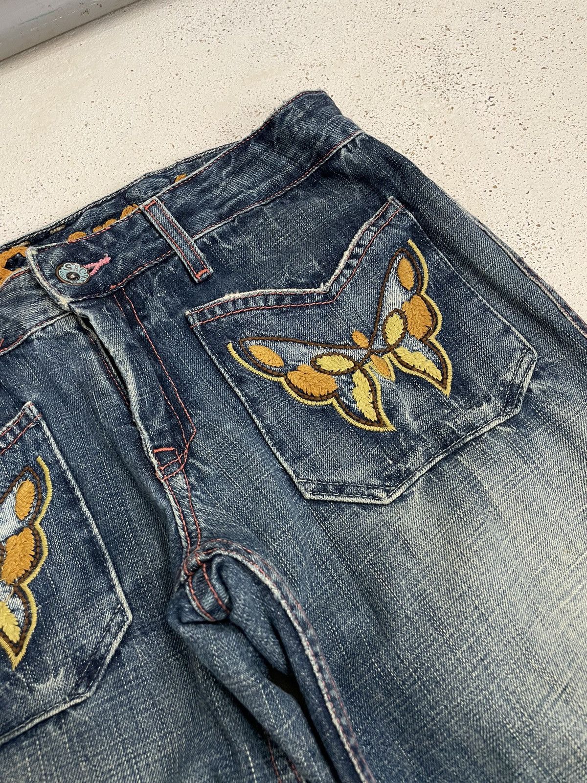 Hysteric Glamour × Japanese Brand Sacred 28 Bootcut Front Pocket Embroidery Distressed Size US 32 / EU 48 - 8 Thumbnail
