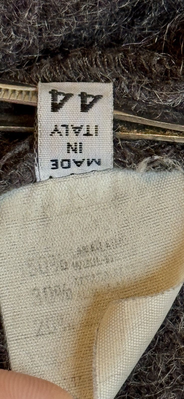 Maison Margiela FW1991 Metal Hook Mohair Coat Open Armpits and Zipped Vents Size L / US 10 / IT 46 - 12 Thumbnail