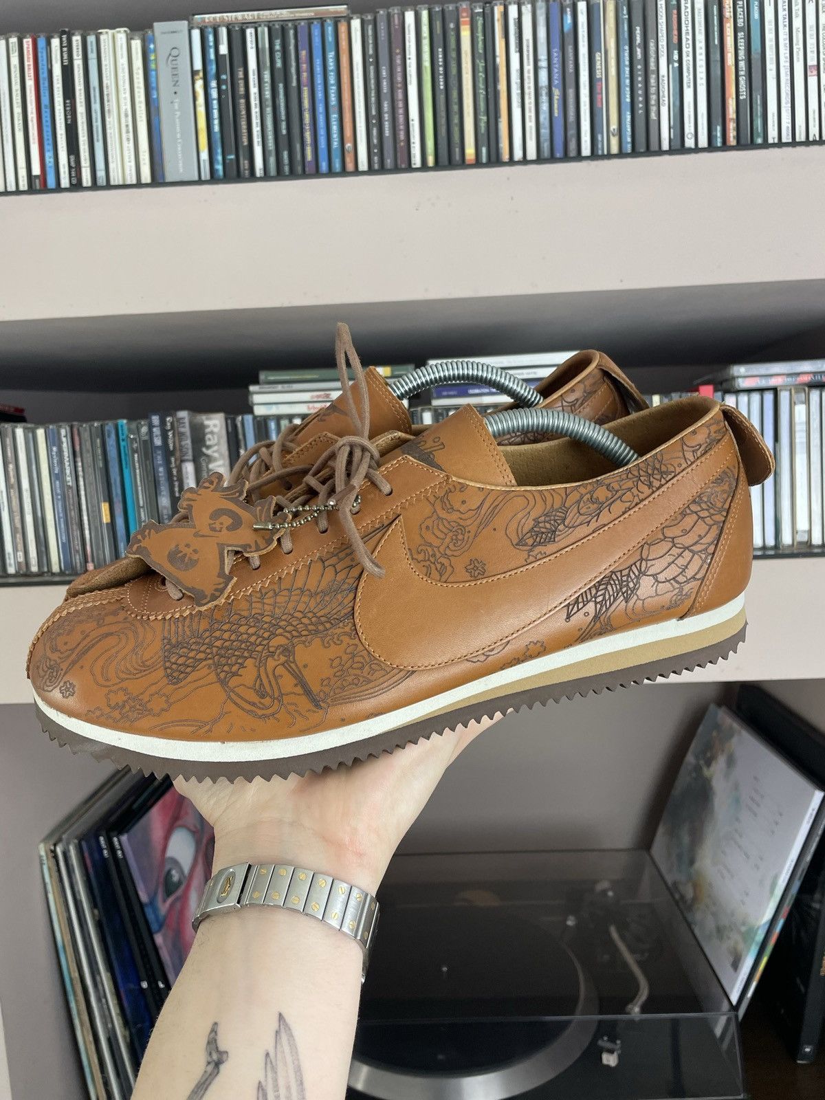 image of Nike Cortez Premium Lc Laser Etch Jeff Staple Tattoo Brown Shoes, Men's (Size 11)