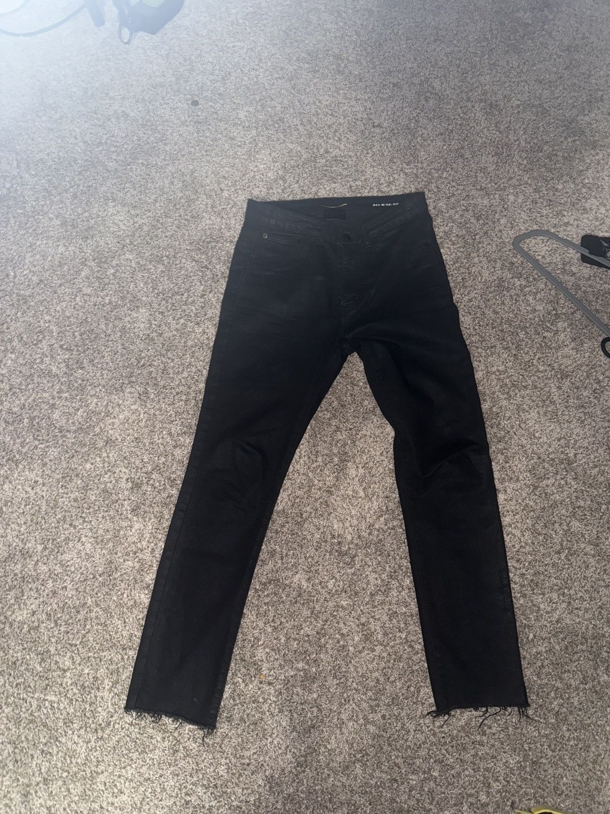 Saint Laurent Paris Saint Laurent Waxed Raw Hem Jeans - SS13 Size US 29 - 3 Thumbnail