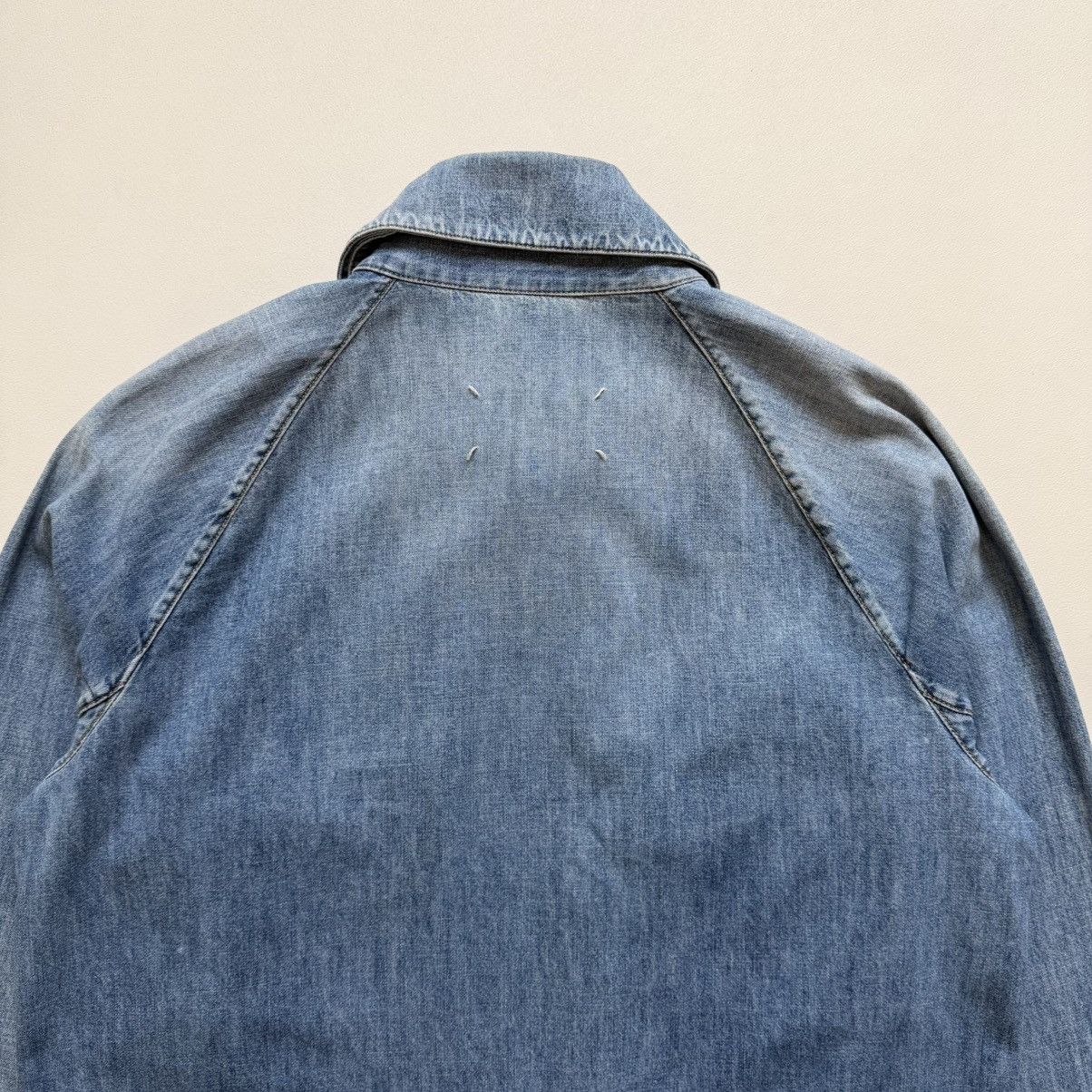 Maison Margiela S/S 19 Washed Blue Zip Denim Utility Shirt Size US M / EU 48-50 / 2 - 15 Thumbnail