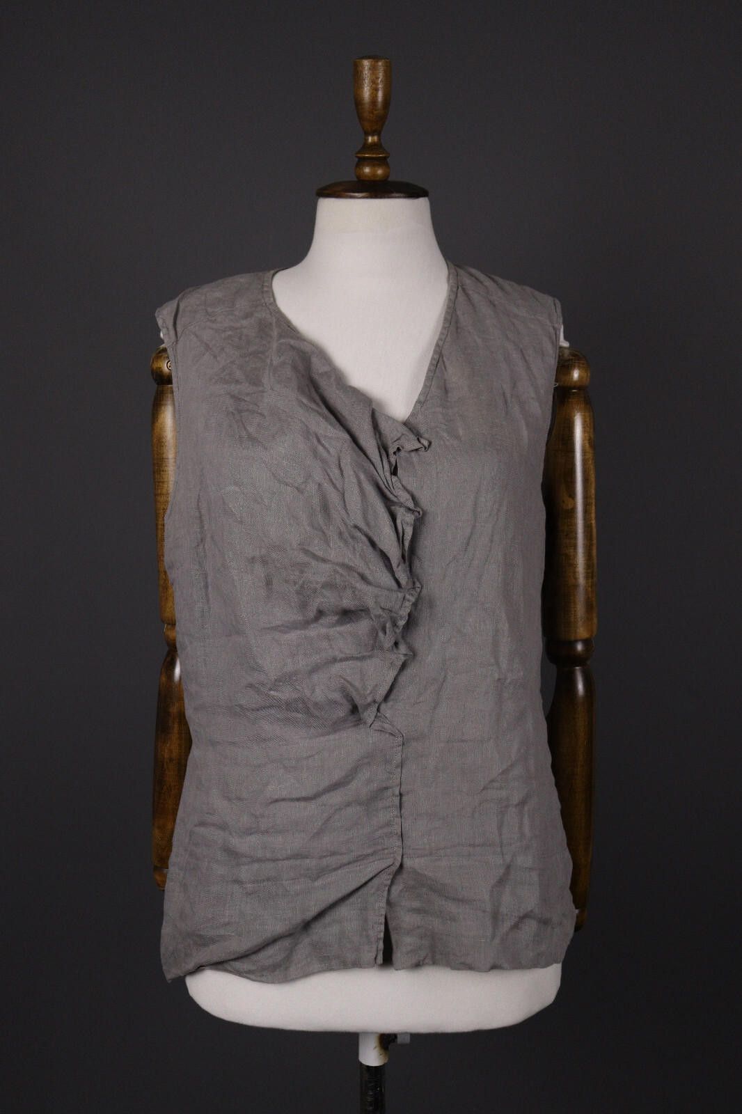 Other Elemente Clemente Gray Linen Designer Tank Top Shirt Size 2 Size M / US 6-8 / IT 42-44 - 1 Thumbnail