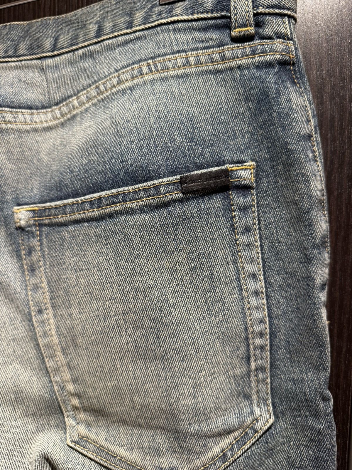 Saint Laurent Paris Dark Blue D02 Saint Laurent Jeans Size US 33 - 3 Thumbnail
