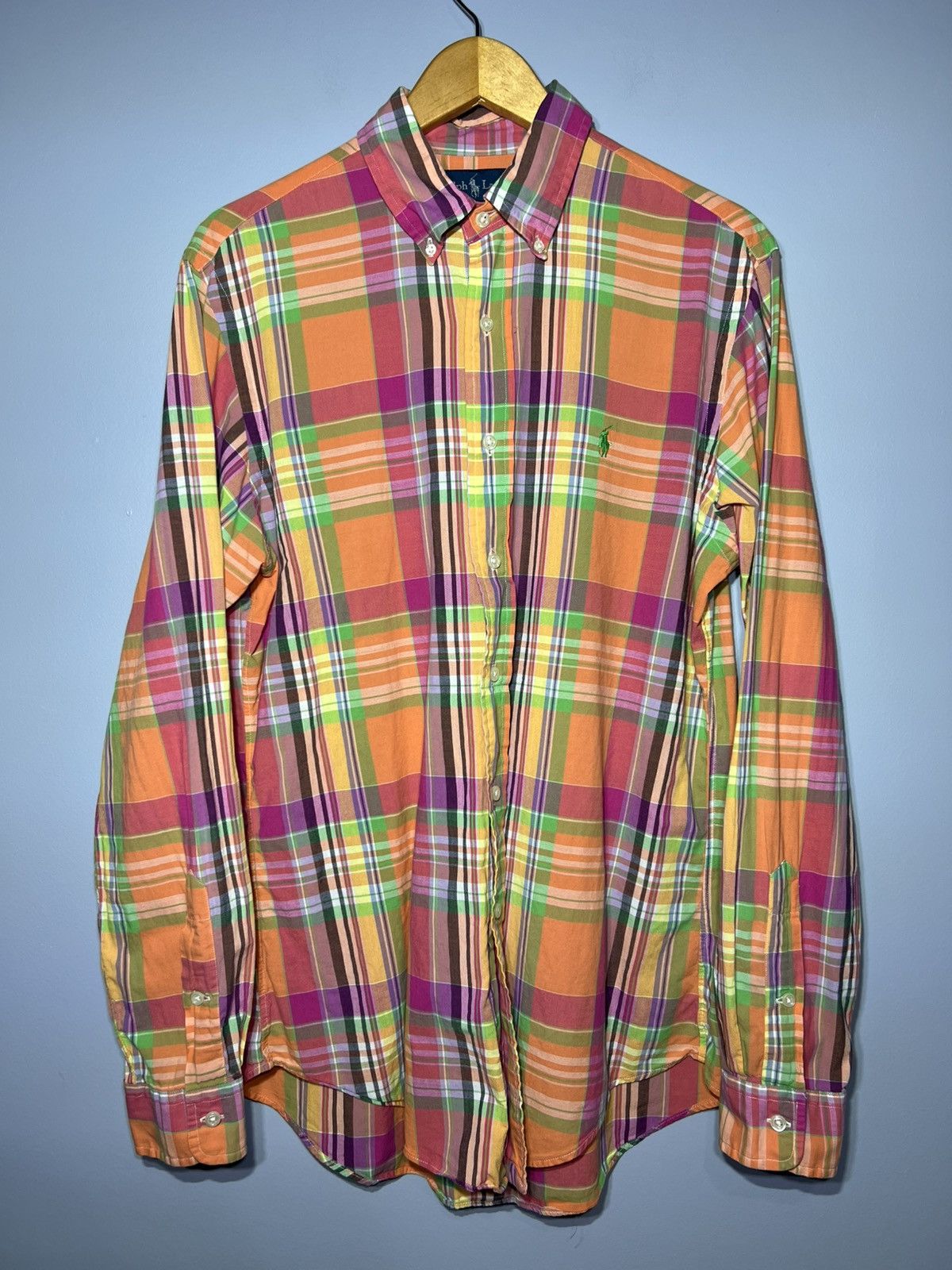 Polo Ralph Lauren Polo Ralph Lauren Mens Madras Plaid Button Down Shirt Sz M Size US M / EU 48-50 / 2 - 2 Thumbnail