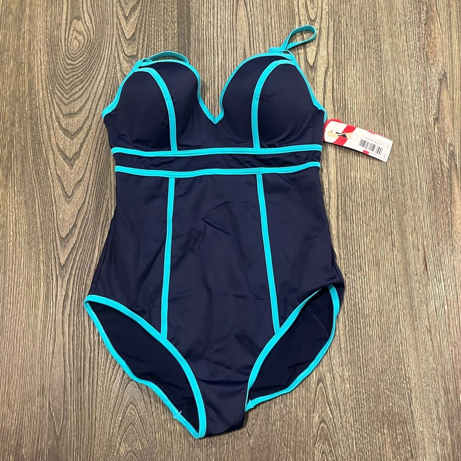 Spanx NWT SPANX Sweetheart One Piece Swimsuit Underwire Blue Sz 12 Size XL / US 12-14 / IT 48-50 - 1 Thumbnail