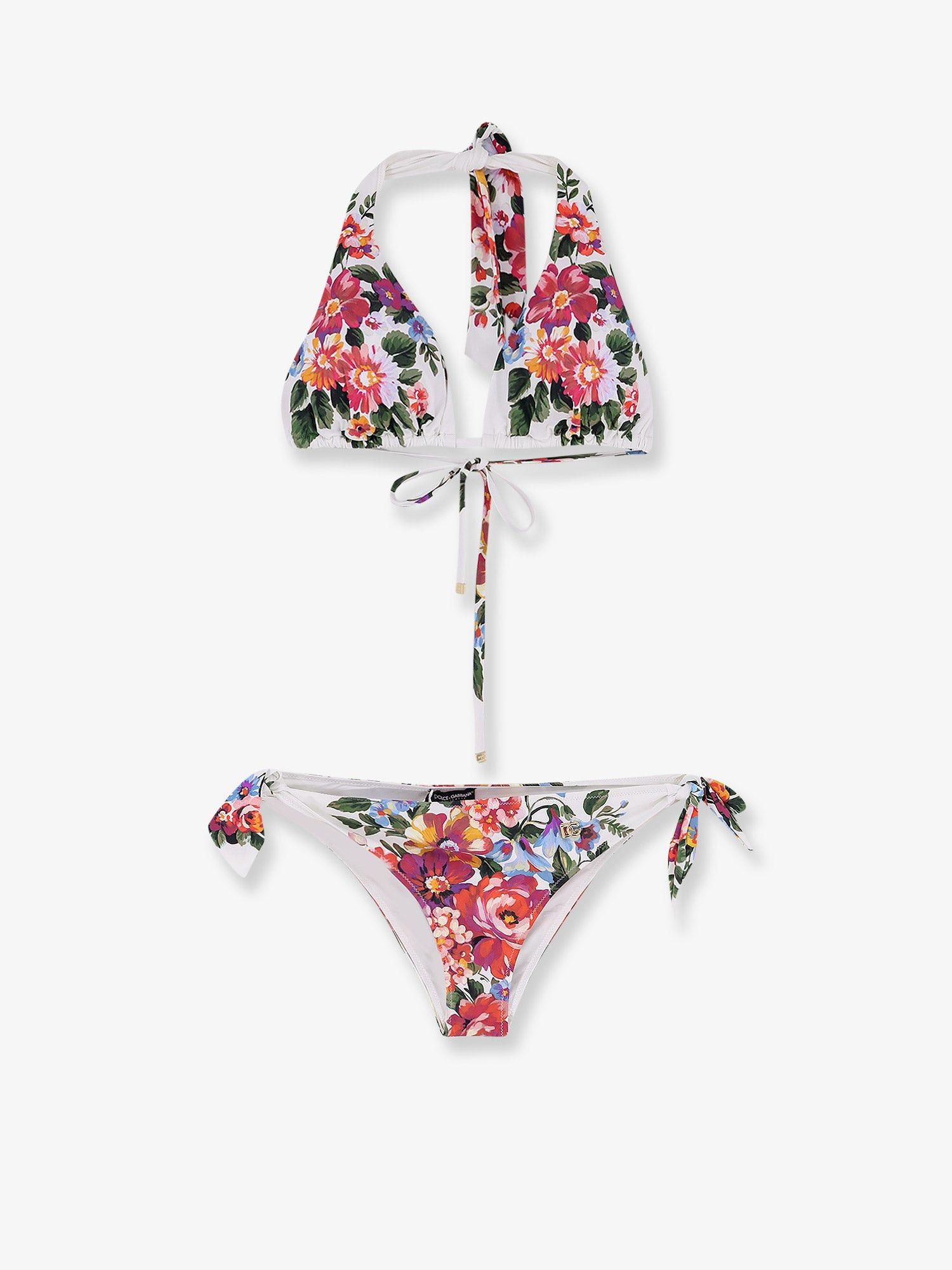 Dolce & Gabbana Nylon Bikini With Floral Print Size L / US 10 / IT 46 - 1 Thumbnail