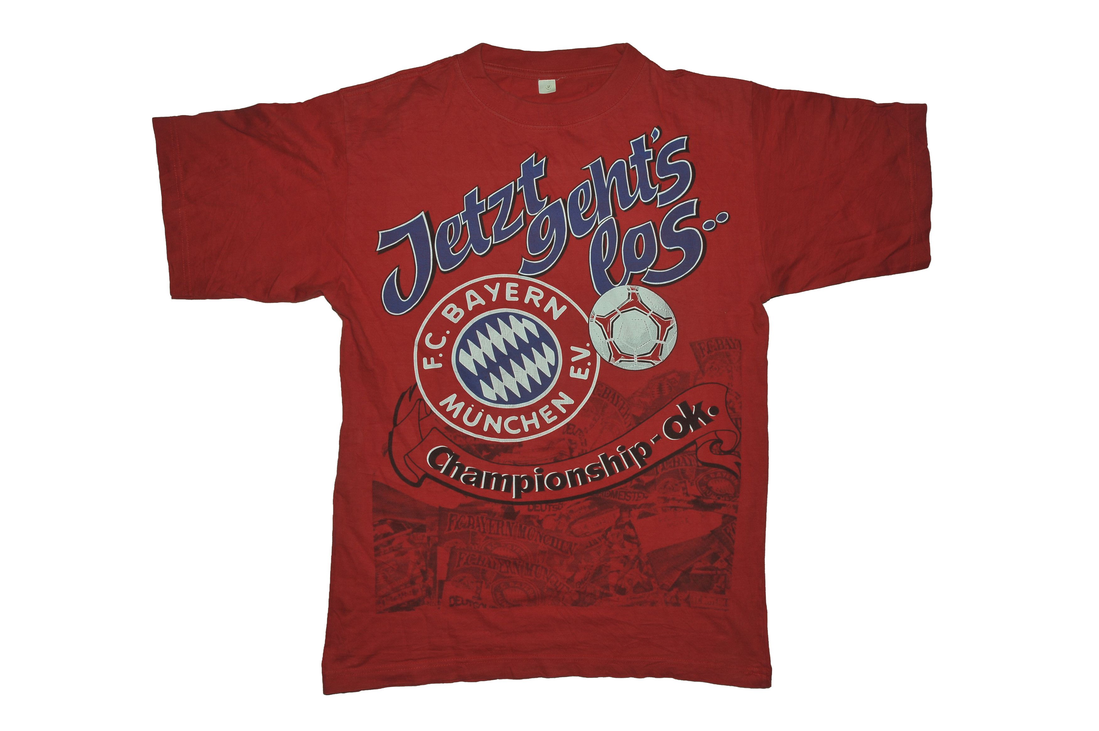 Vintage Vintage 90s 1994 Jetzt Geht's Los Bayern Munchen T-shirt Size US M / EU 48-50 / 2 - 1 Thumbnail