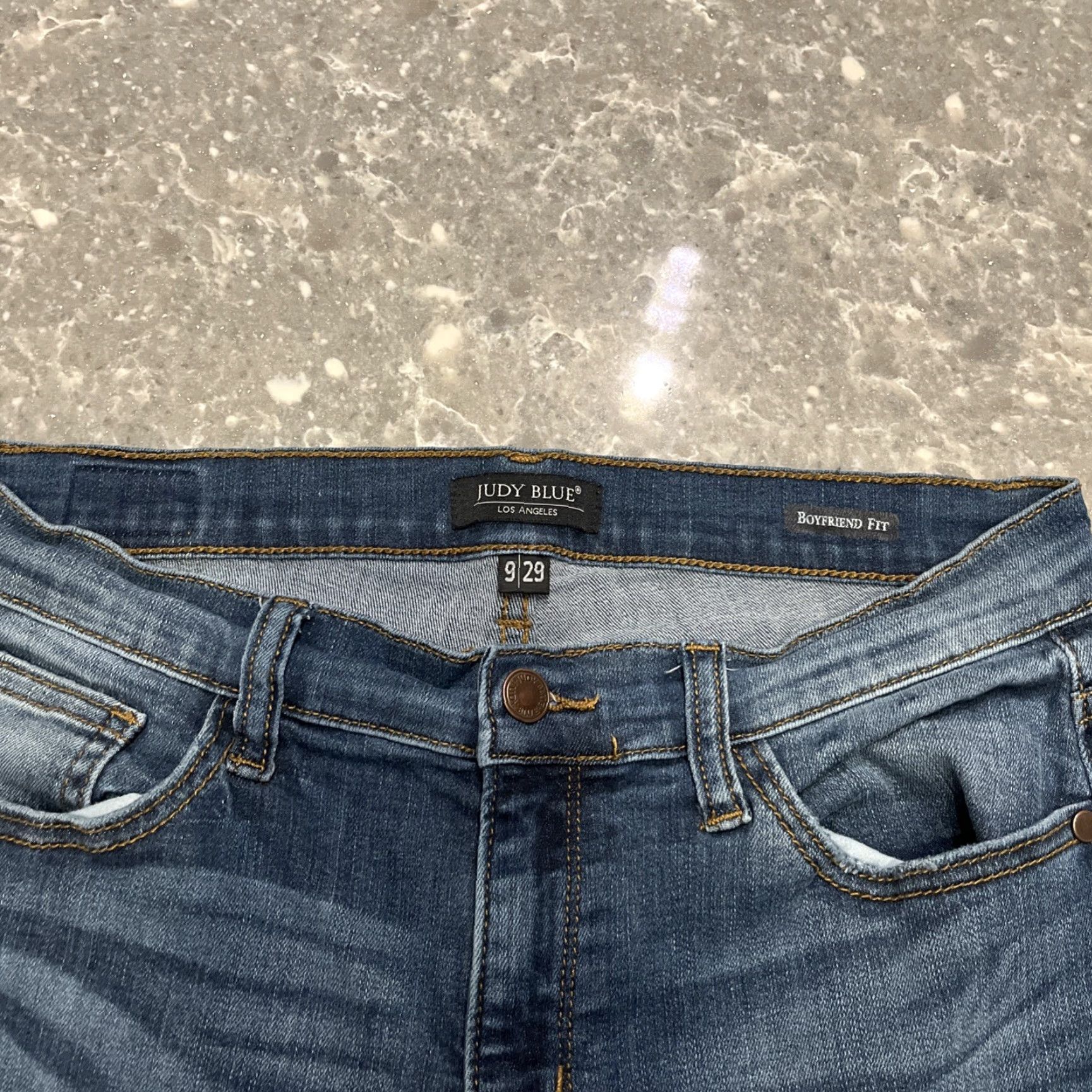 Denime Judy Blue Jeans Women's 9/29 Boyfriend Fit Denim 31x30 Blue Regular 5-Pocket Stretch Slimming Size 30" / US 8 / IT 44 - 3 Thumbnail