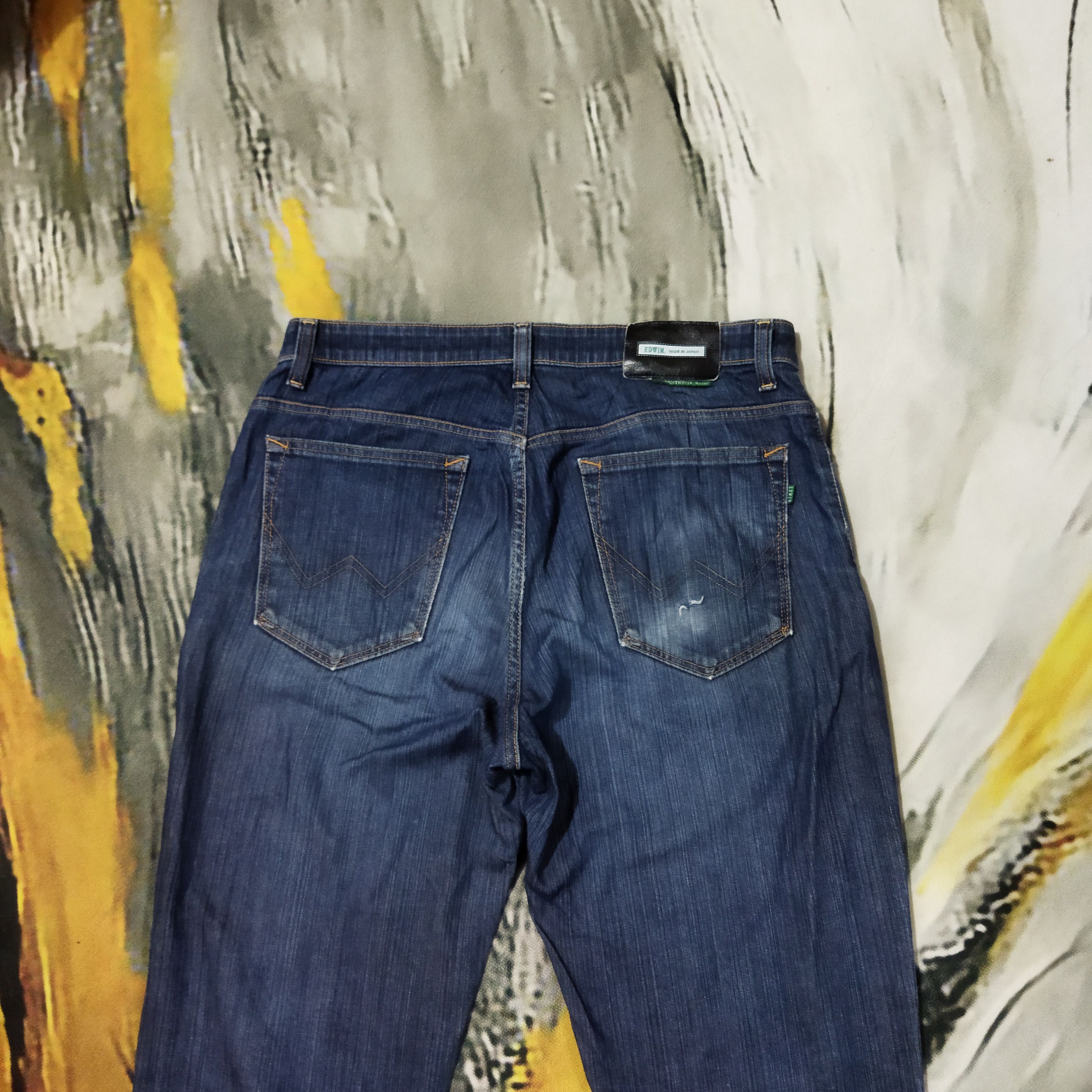 Edwin × Vintage VINTAGE EDWIN DESTRESSED BLUE JEANS PANTS Size US 34 / EU 50 - 8 Thumbnail