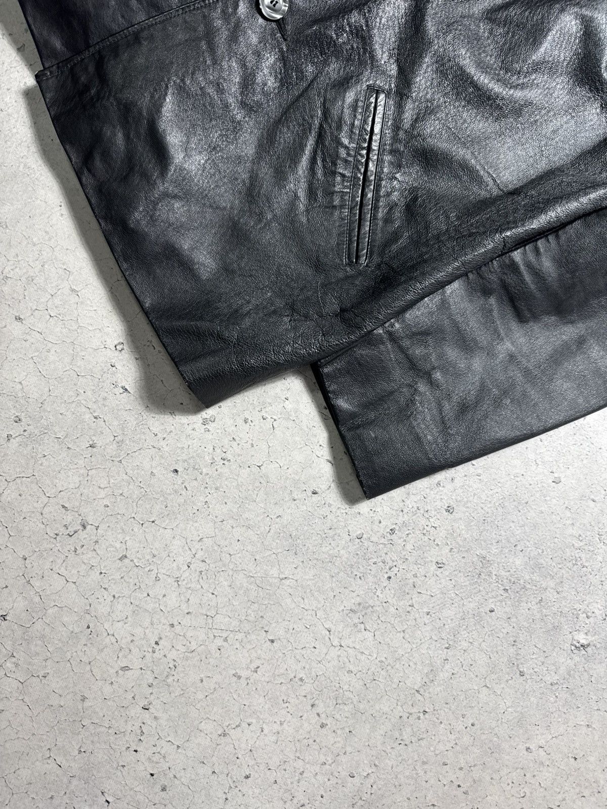 Diesel Diesel Leather Jacket Black Coat Vintage 90’s Size US XL / EU 56 / 4 - 3 Thumbnail