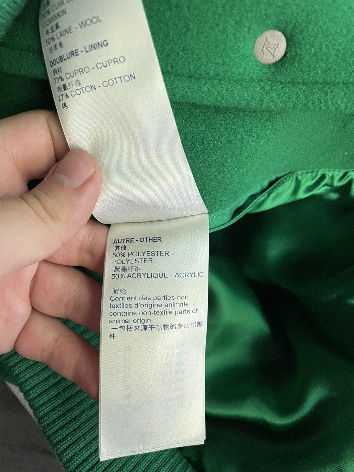 Louis Vuitton Louis Vuitton Green Patches Purist v. Tourist Varsity Jacket Size US S / EU 44-46 / 1 - 13 Thumbnail