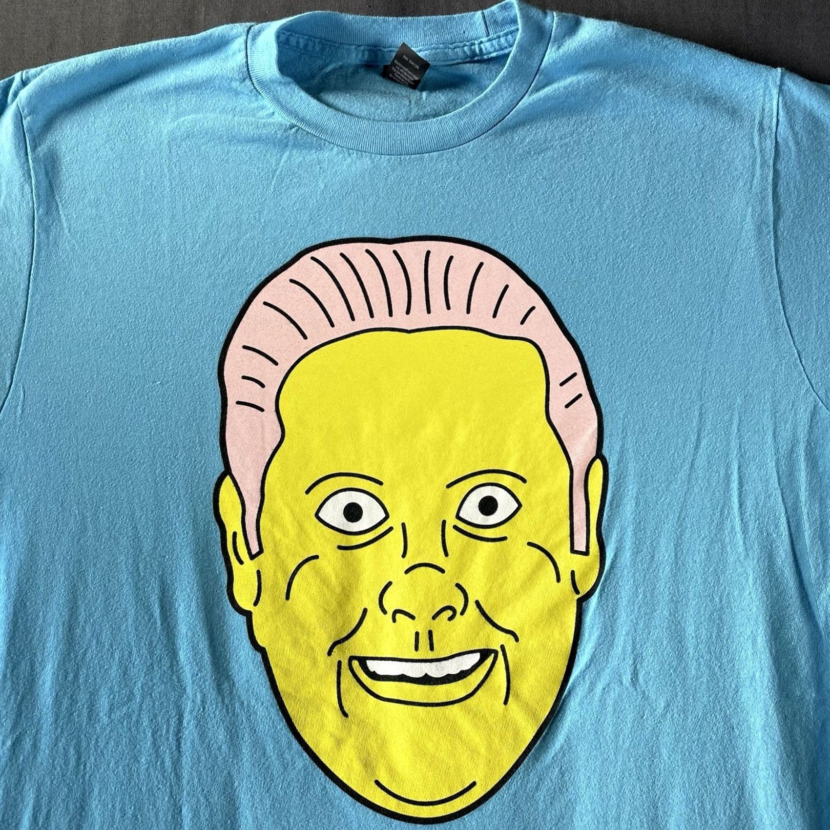 Tultex Tim and Eric Shirt Mens M Show Yellow Faces Tultex Blue Adult Swim Graphic Print Crew Neck Short Sleeve T-Shirt Size US M / EU 48-50 / 2 - 2 Thumbnail
