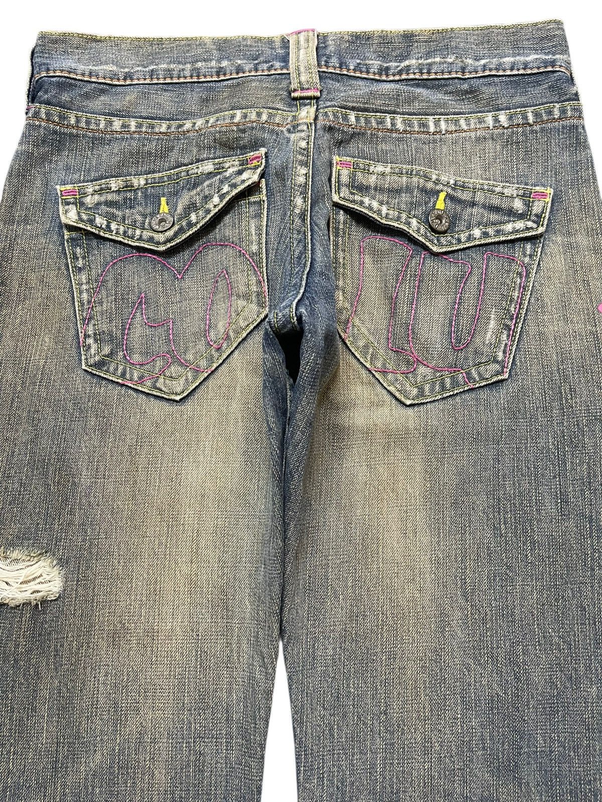 Hysteric Glamour Vintage Japanese Brand Mud Style Wash Distress Loose Jeans Size US 30 / EU 46 - 5 Thumbnail