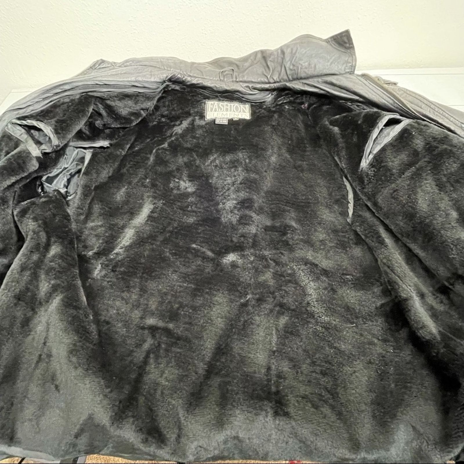 Other FASHION ELEMENTS Leather Coat Black Size Large Size US L / EU 52-54 / 3 - 14 Thumbnail