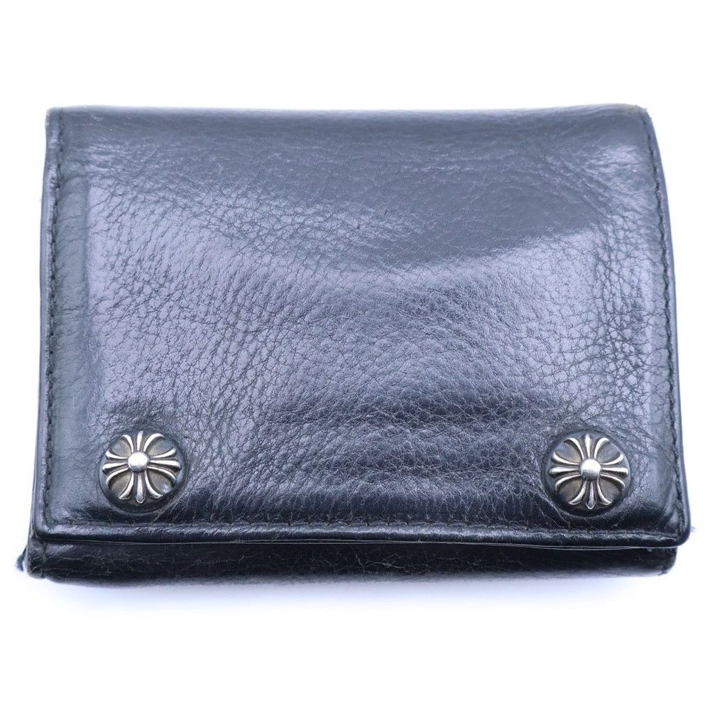 Chrome Hearts Chrome Hearts 3Fold Cross Button Leather Wallet Size ONE SIZE - 1 Thumbnail