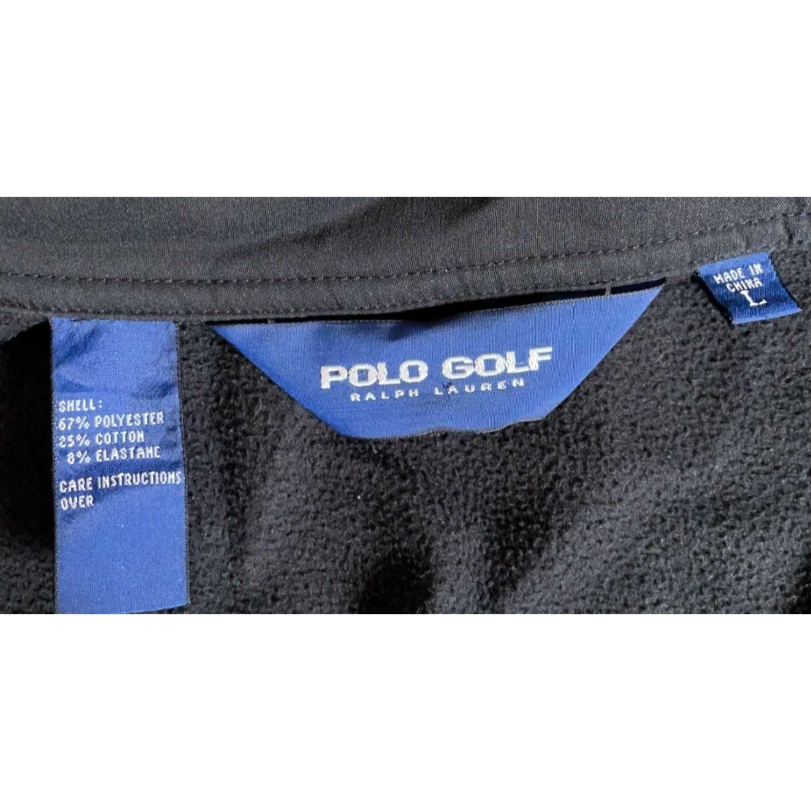 Ralph Lauren Polo Golf Hybrid Jacket Vest Men's Large Black Softshell Zip Up Bomber Jacket Size US L / EU 52-54 / 3 - 3 Thumbnail