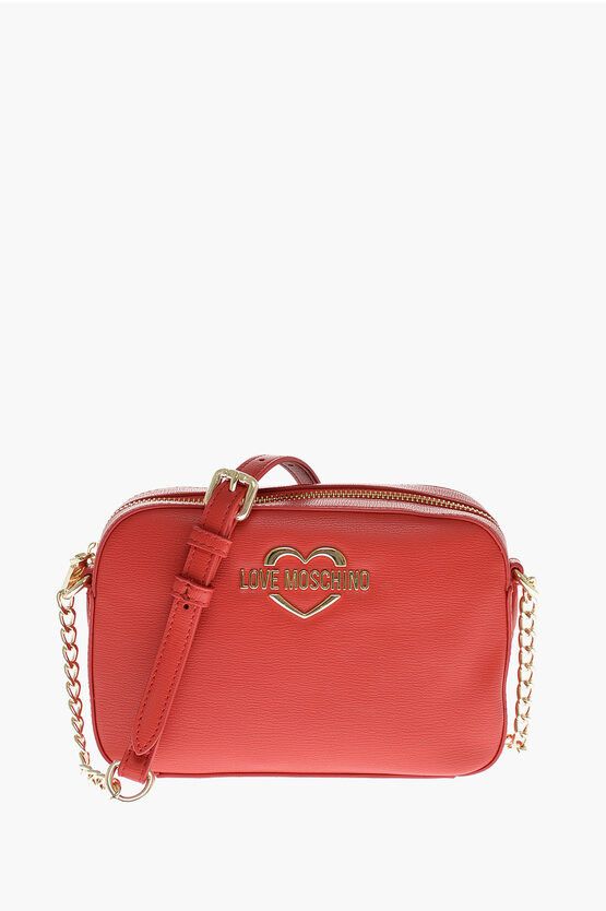 LOVE Faux Leather Crossbody Bag with Mini Heart-Shaped Pouch