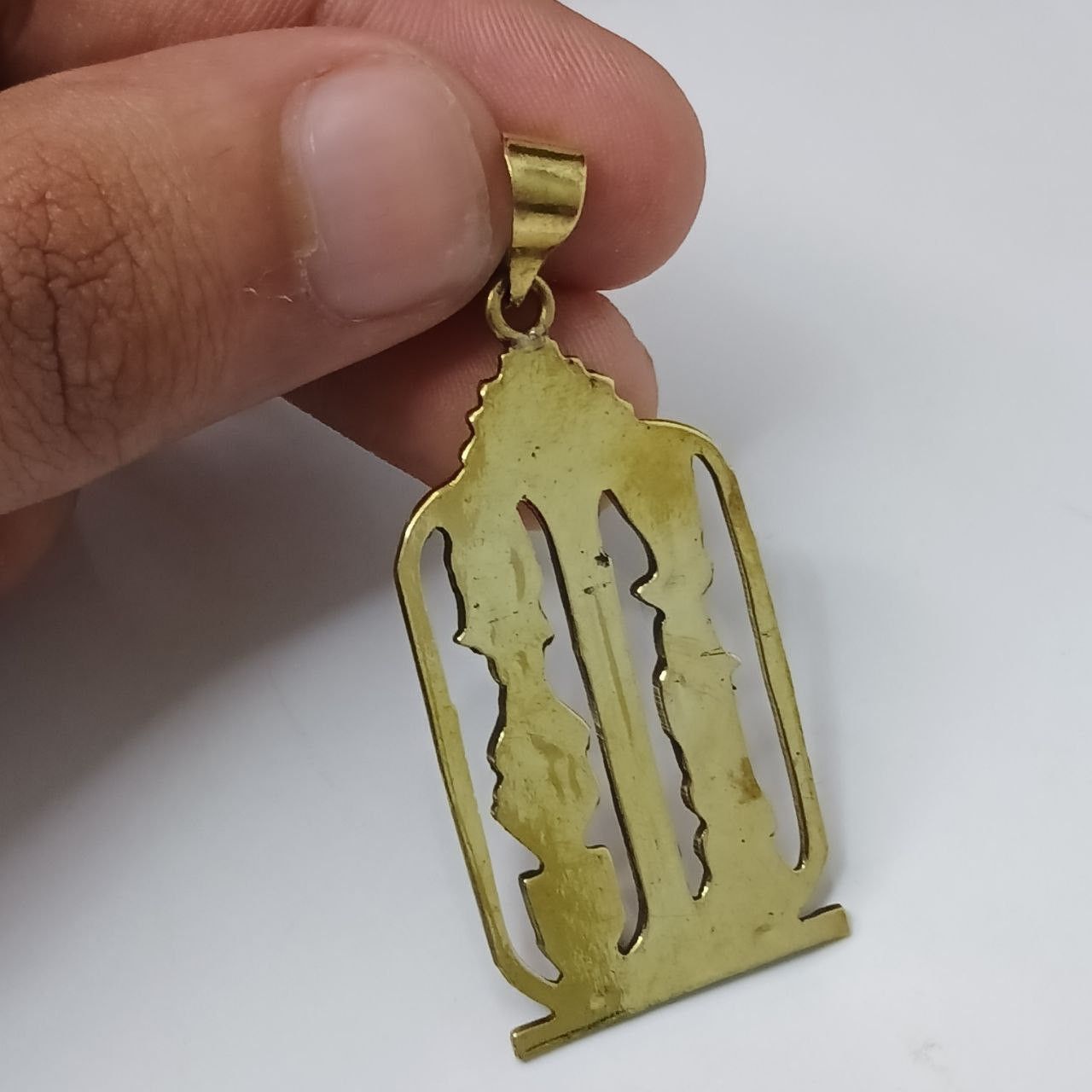Handmade Elegant Egyptian gold-tone copper cartouche pendant with Size ONE SIZE - 2 Thumbnail