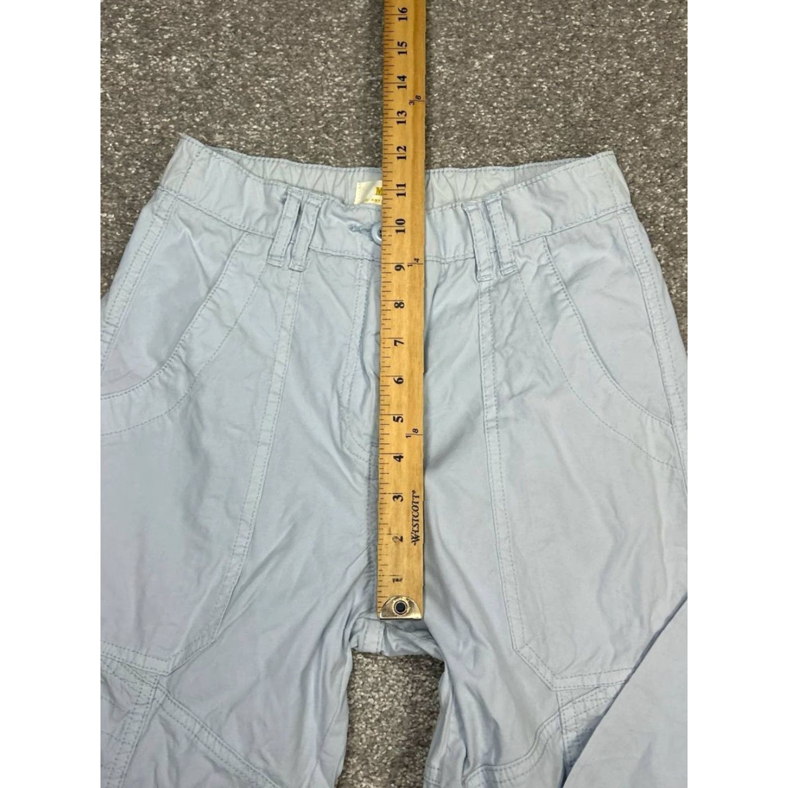Anthropologie Maeve Anthropologie Cargo Pants Womens 24 Blue Cotton Tapered Leg High Rise Casual Pants Bohemian 90s Mens Women Girls or? Size 42" / US 20 - 4 Thumbnail
