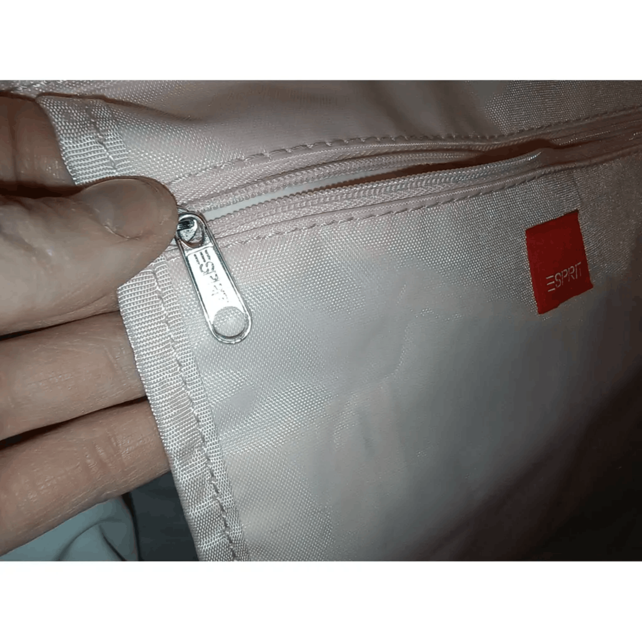 Esprit Esprit Pink Tote Bag - Polyester, Zipper Closure Size ONE SIZE - 8 Thumbnail