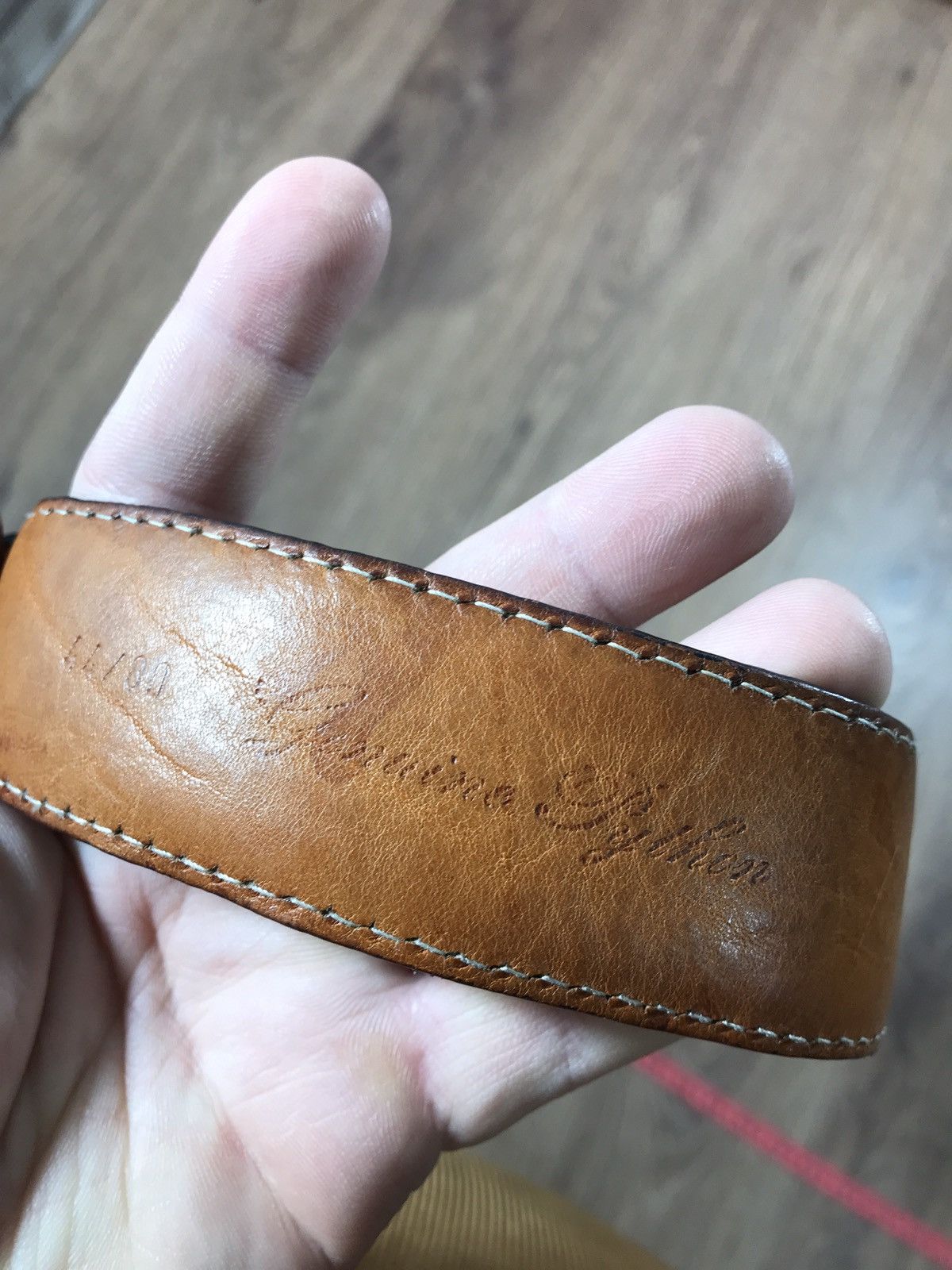 Leather Vintage RH Milano Python Leather Belt BB Simon Style Size ONE SIZE - 17 Thumbnail