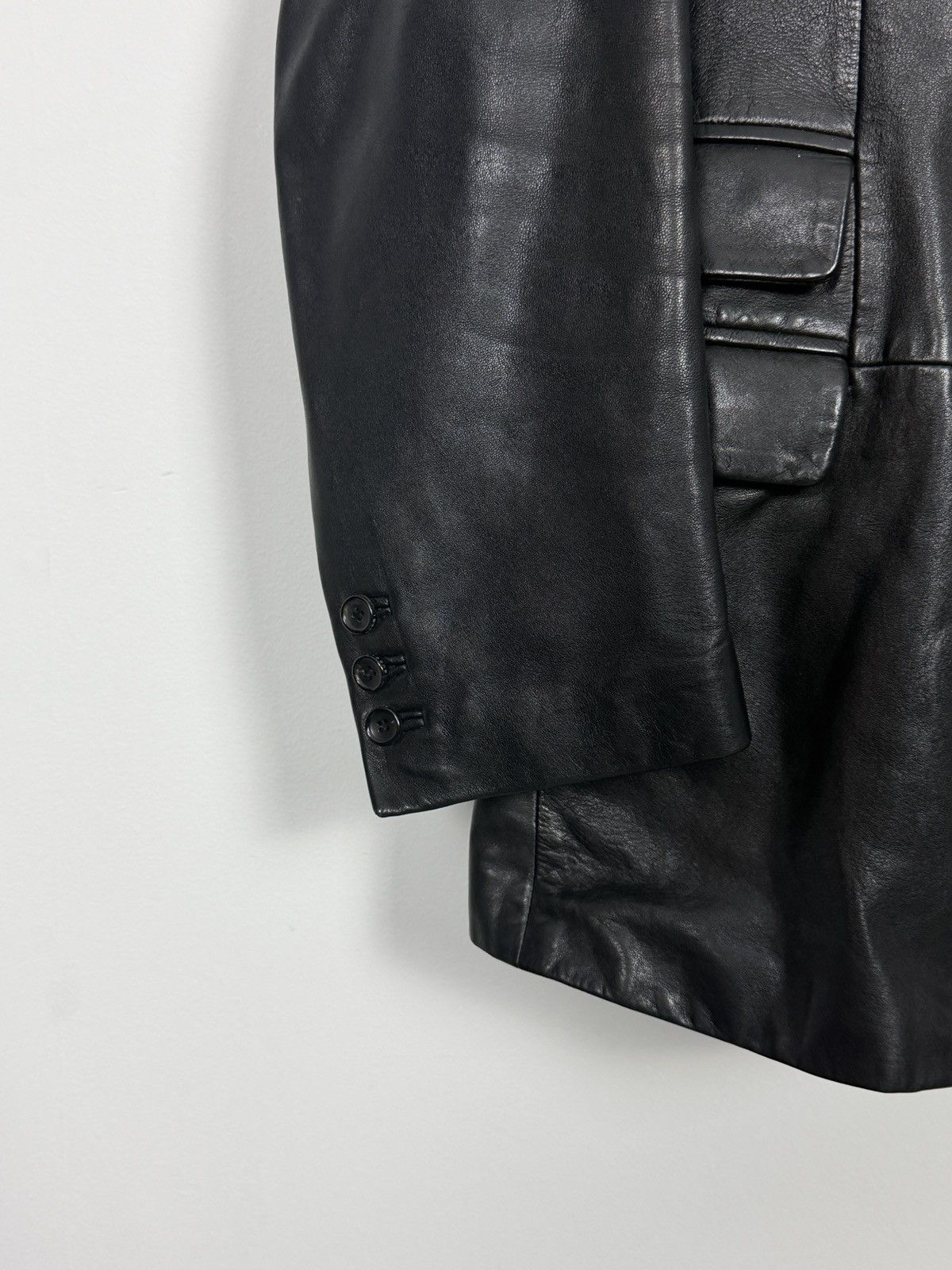 Gucci Gucci By Tom Ford A/W2002 Long Leather Blazer Jacket Size US L / EU 52-54 / 3 - 5 Thumbnail