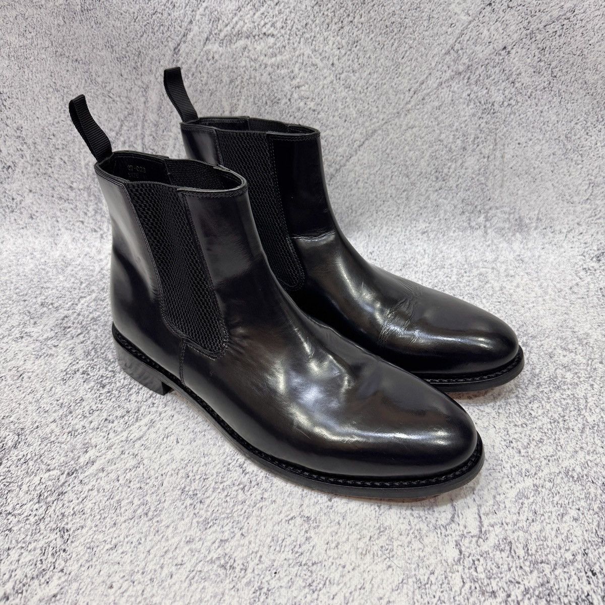 Handmade Samuel Windsor Black Welted Chelsea Boots UK11 US12 EU45 Size US 12 / EU 45 - 3 Thumbnail