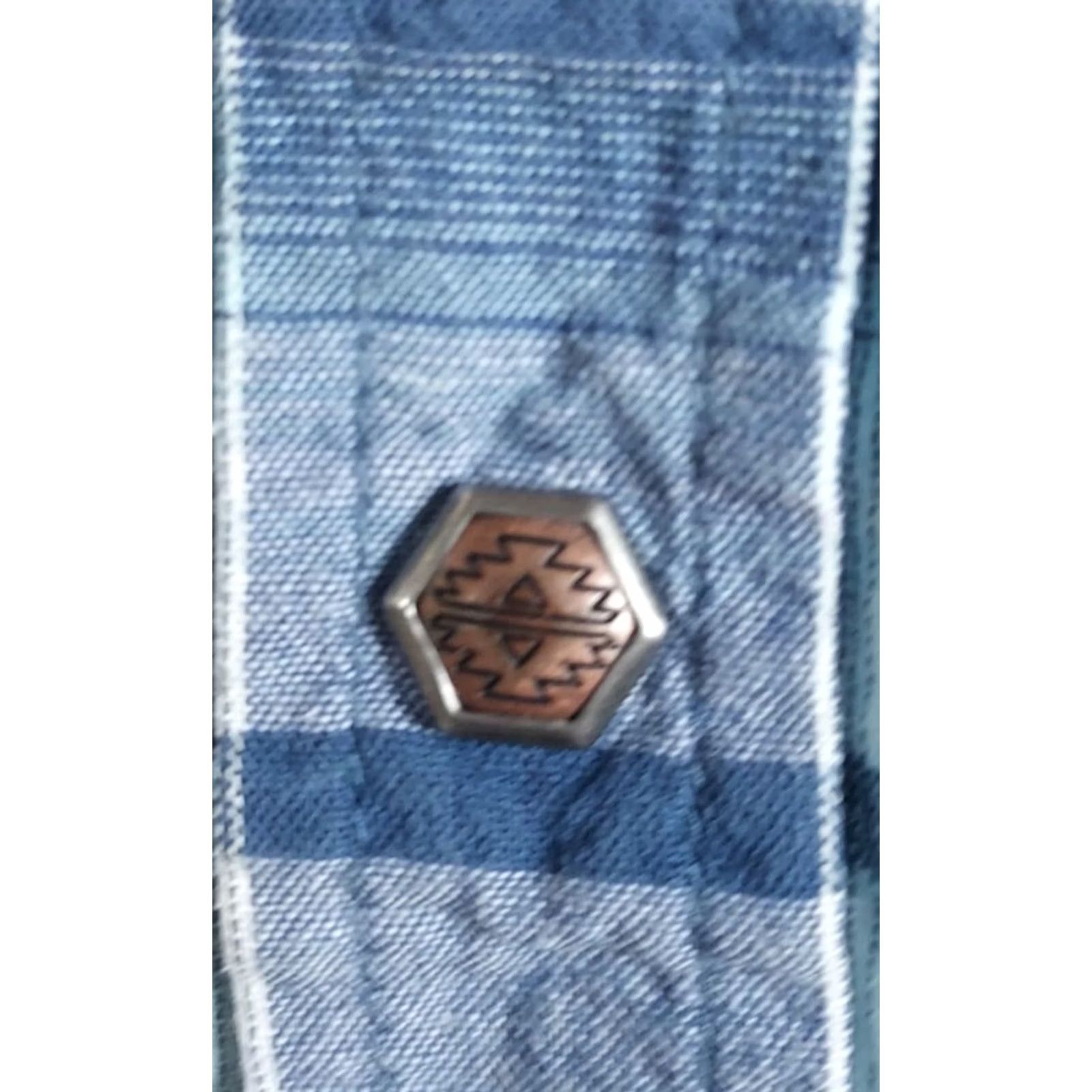 Ariat Ariat Western Snap Shirt Mens XXL Tall Blue Plaid Short Sleeve Button-Up Pocketed Cotton Woven Regular Fit Collared N/A Size US XXL / EU 58 / 5 - 6 Thumbnail