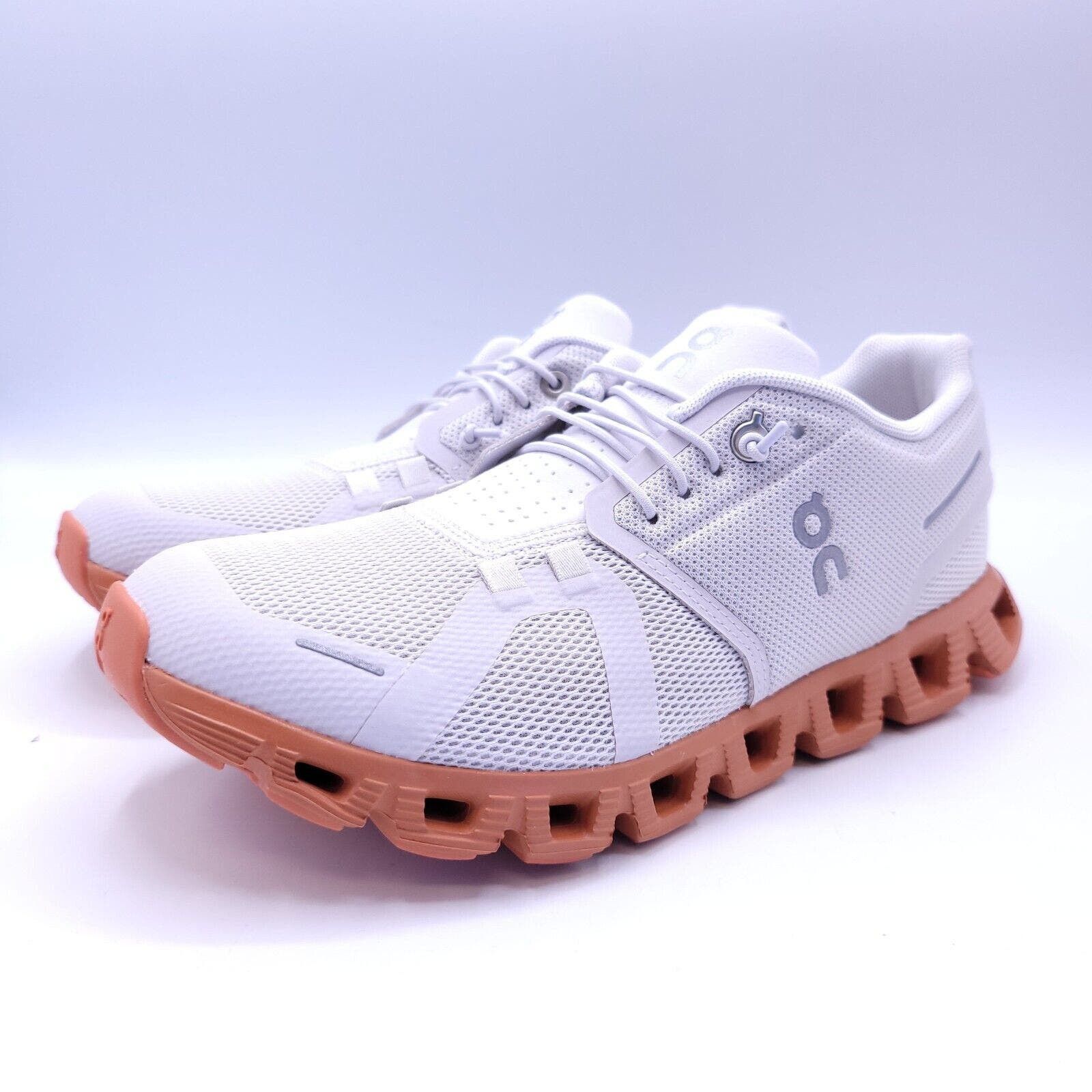 image of On Cloud 5 Swiss Engineering Shoe Womens Size 8 White Orange