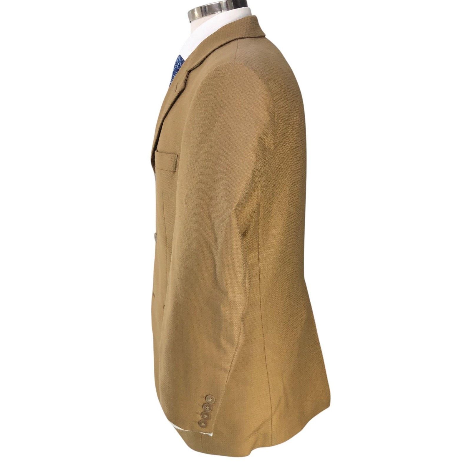 Daniel Hechter Daniel Hechter Blazer 40R Camel Wool Sport Coat Three Button Size 40R - 7 Thumbnail