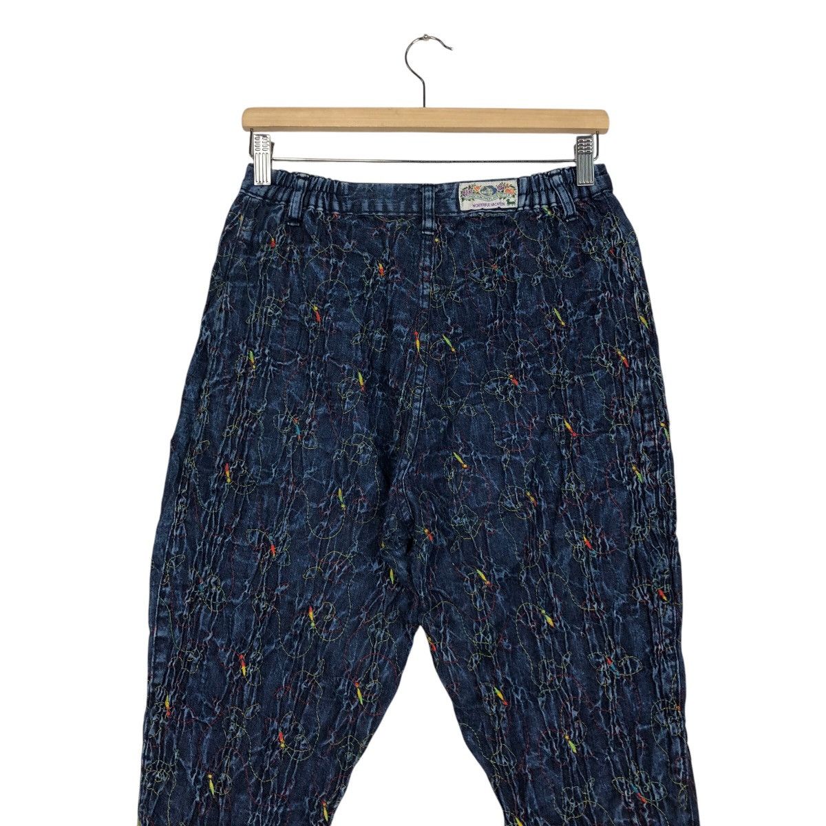 Japanese Brand 📌Vintage Denim Jeans Colourful Quilted Design Size 28" / US 6 / IT 42 - 11 Thumbnail