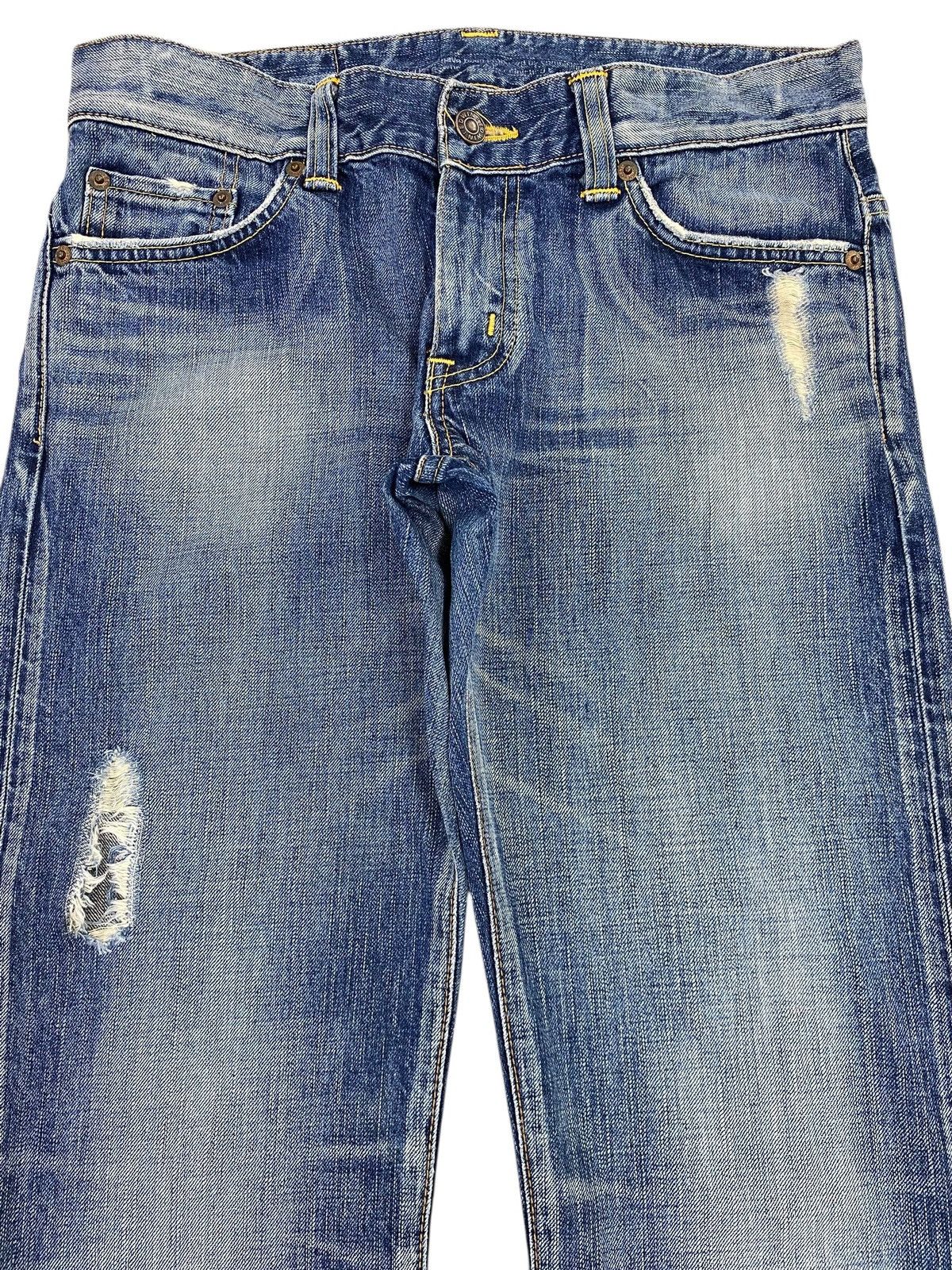Edwin Edwin Blue Wash Whiskered Style Flare Jeans Size US 30 / EU 46 - 2 Thumbnail