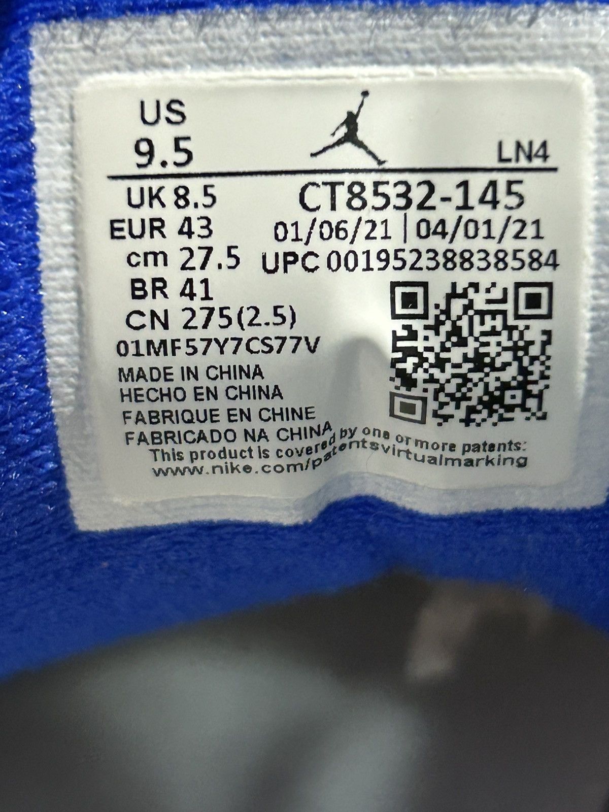 Jordan Brand Air Jordan 3 Racer Blue Size US 9.5 / EU 42-43 - 6 Thumbnail