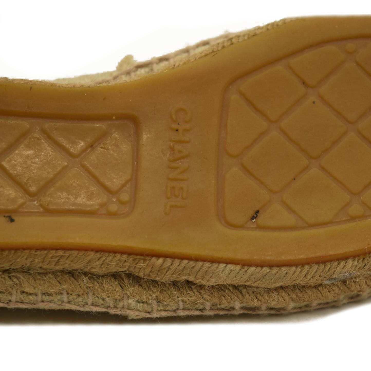Chanel Chanel Lambskin Espadrilles Beige Black 7.5 US Size US 7.5 / IT 37.5 - 8 Thumbnail